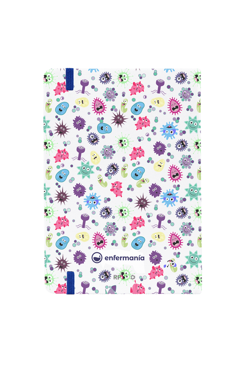 A5 notebook with blue elastic band – Virus Collection-zoom-