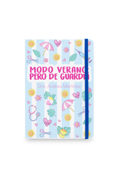 Libreta A5 con goma azul Colección Verano Enfermanía