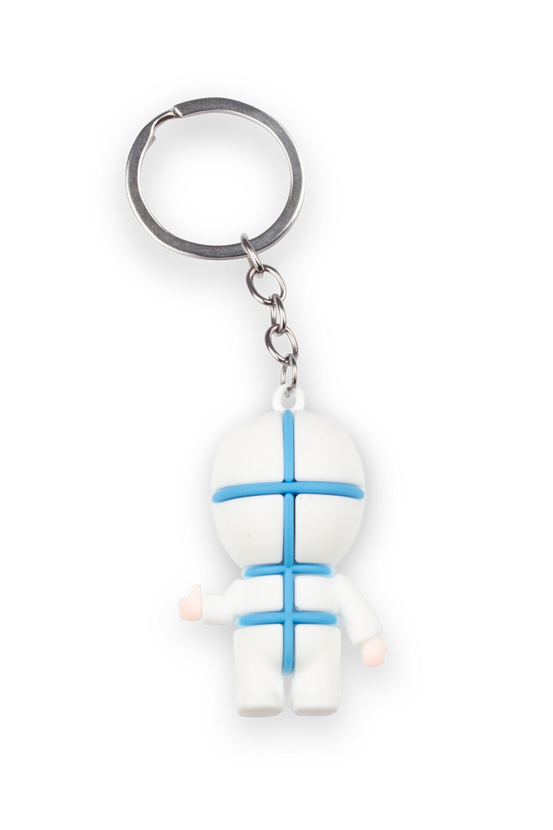 Sanitary keychain with PPE-zoom-