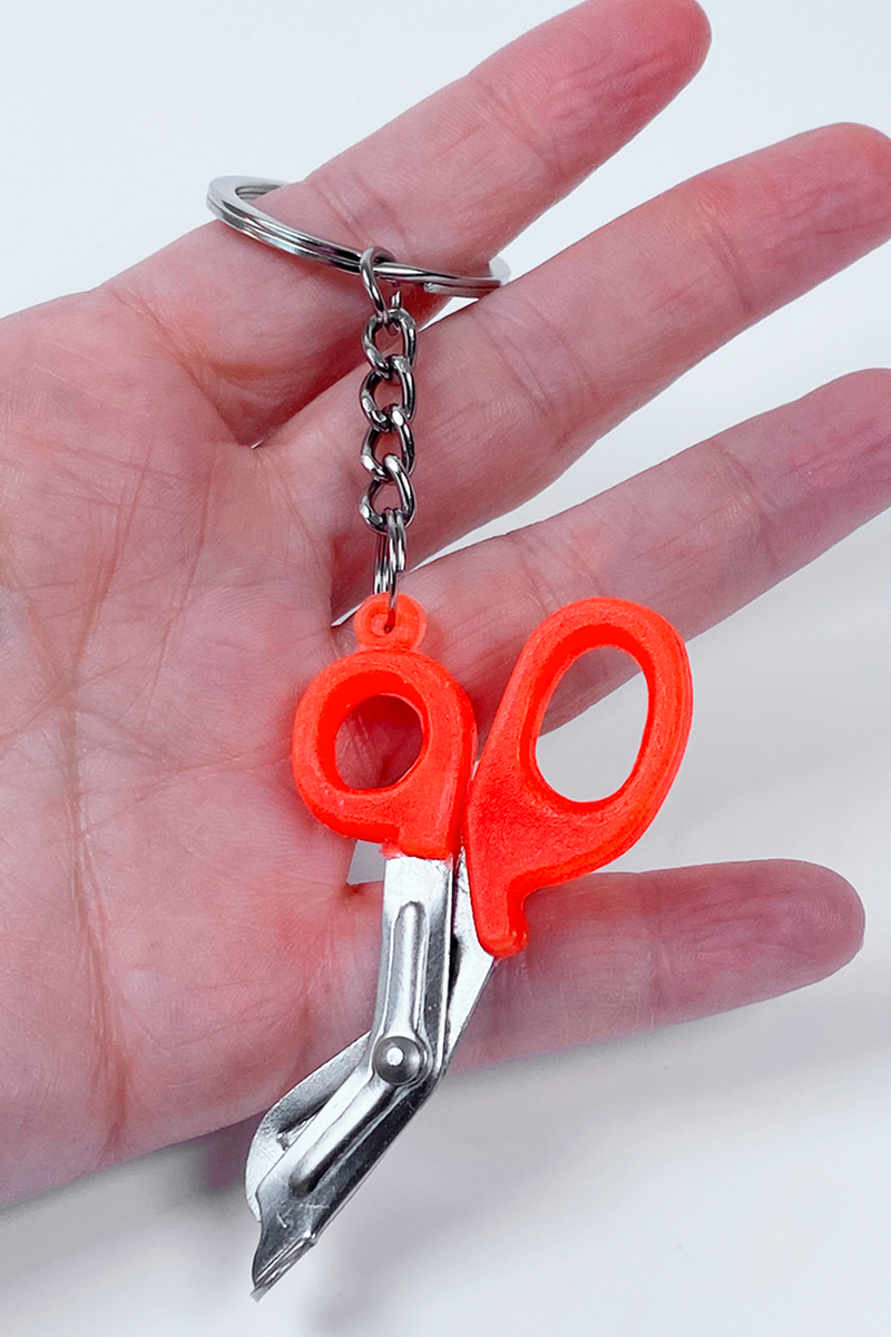 Metal keychain EMS scissors-zoom-