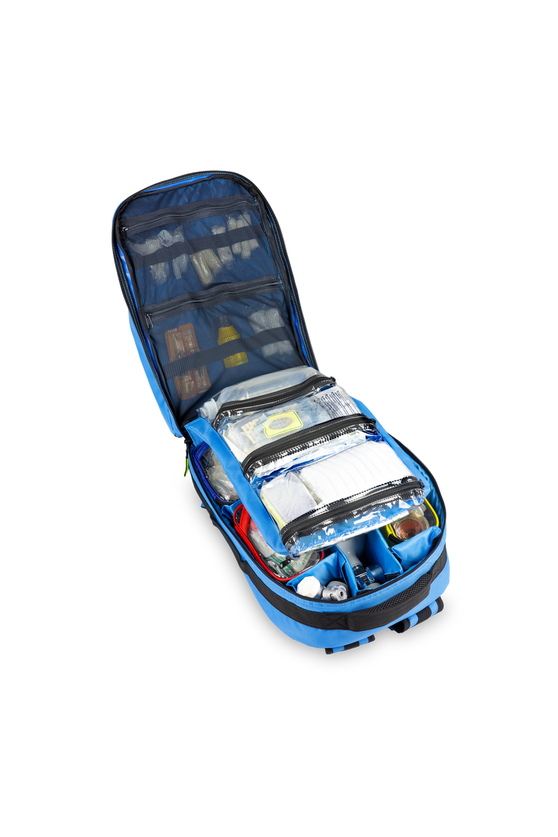Emergency backpack with reflective strips - Blue-zoom-