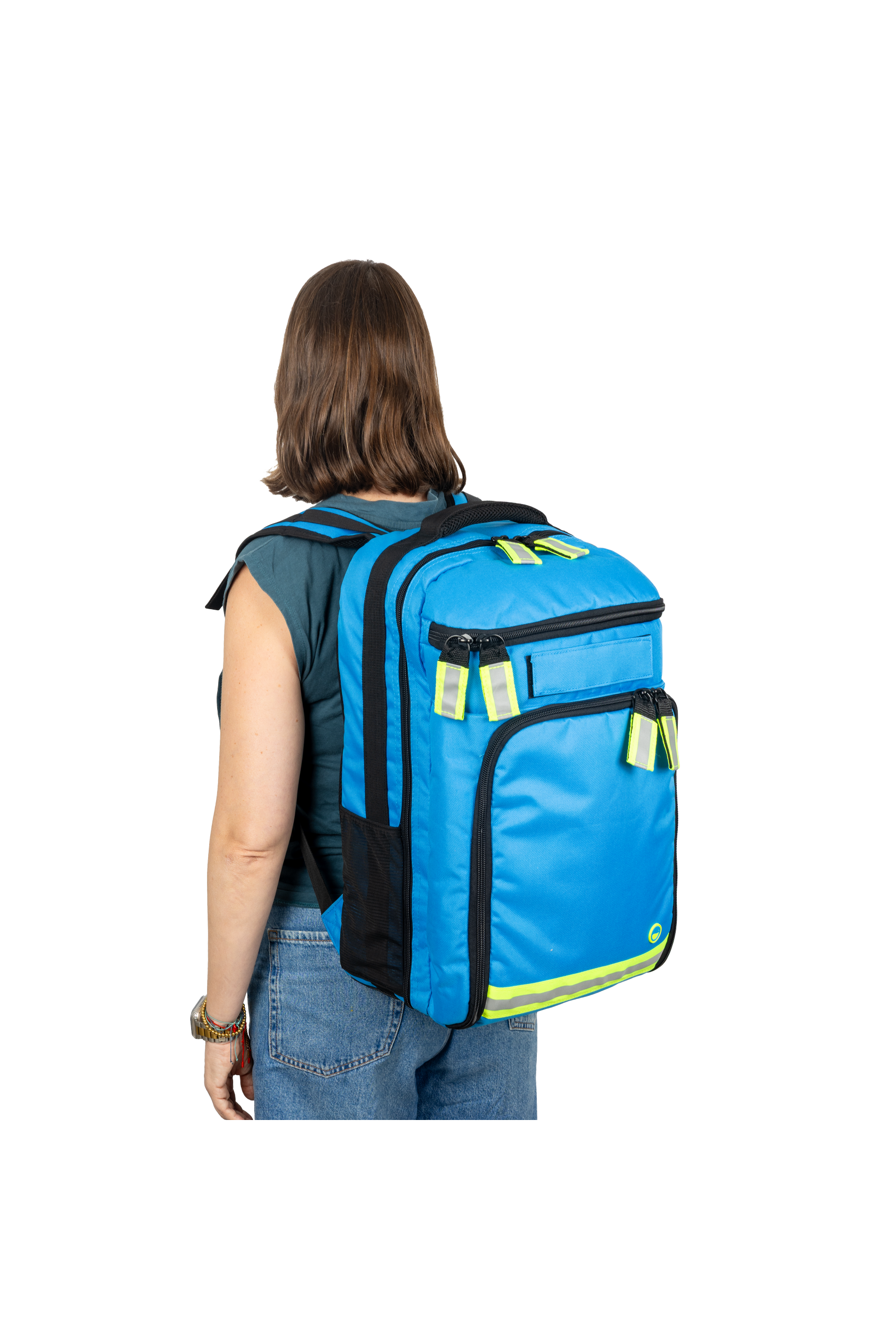 Mochila sanitaria azul para TES y urgencias
