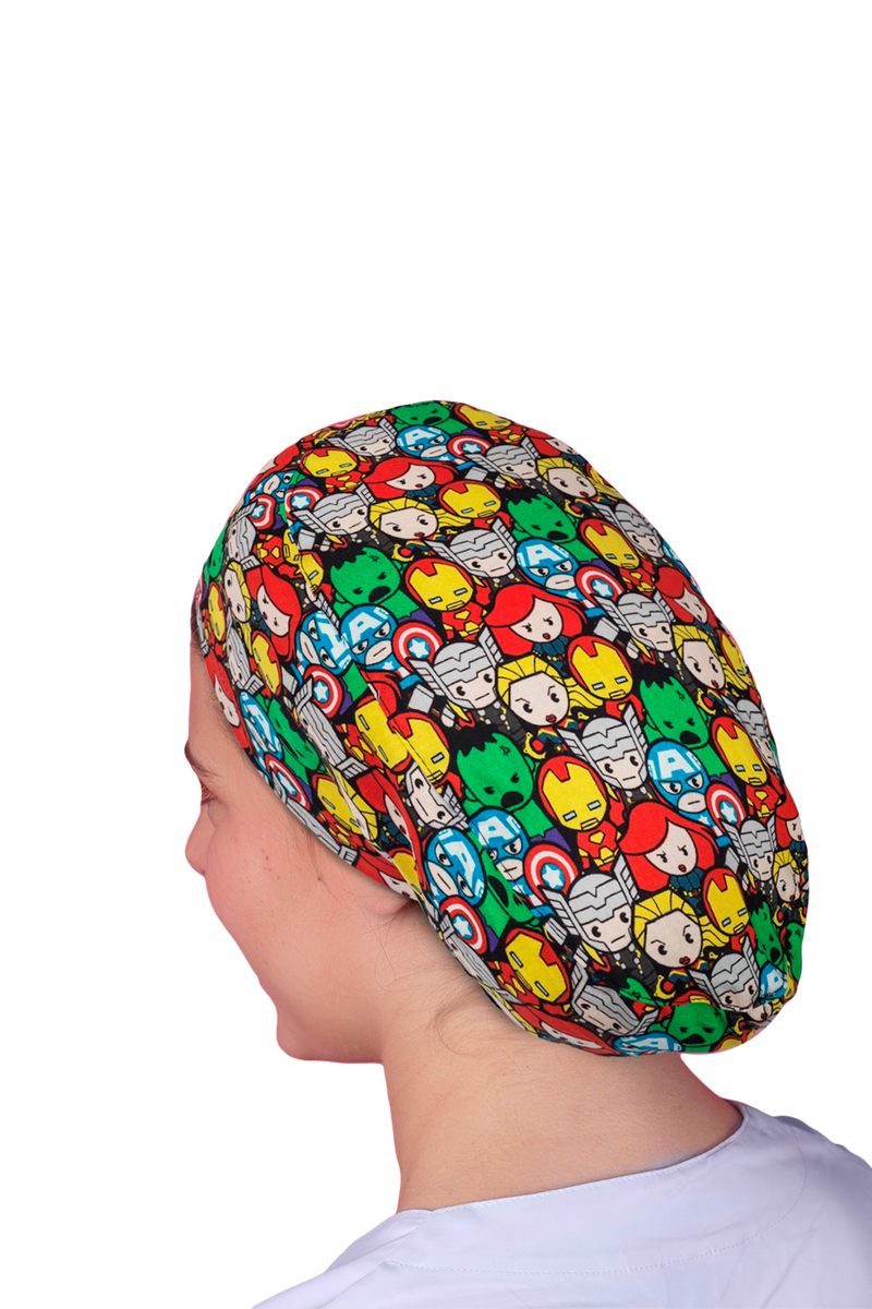 Surgical cap for long hair - Printed -zoom-