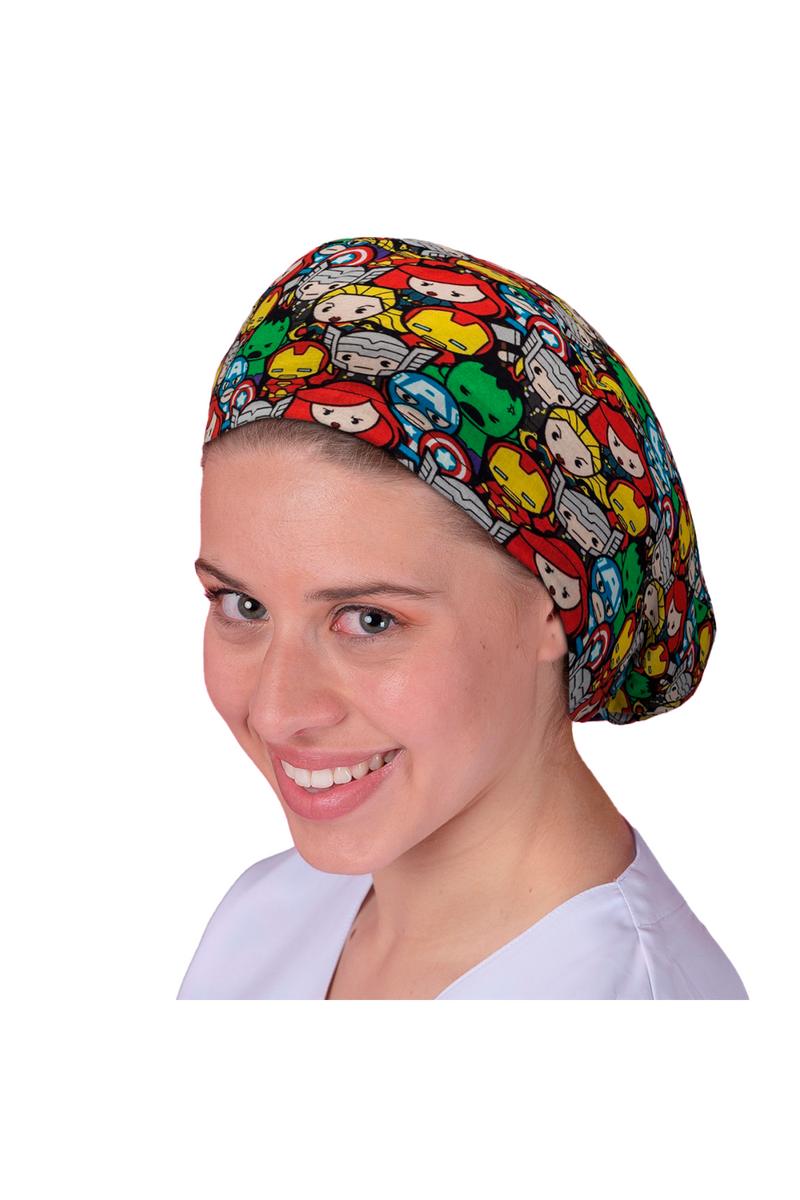 Surgical cap for long hair - Printed -zoom-