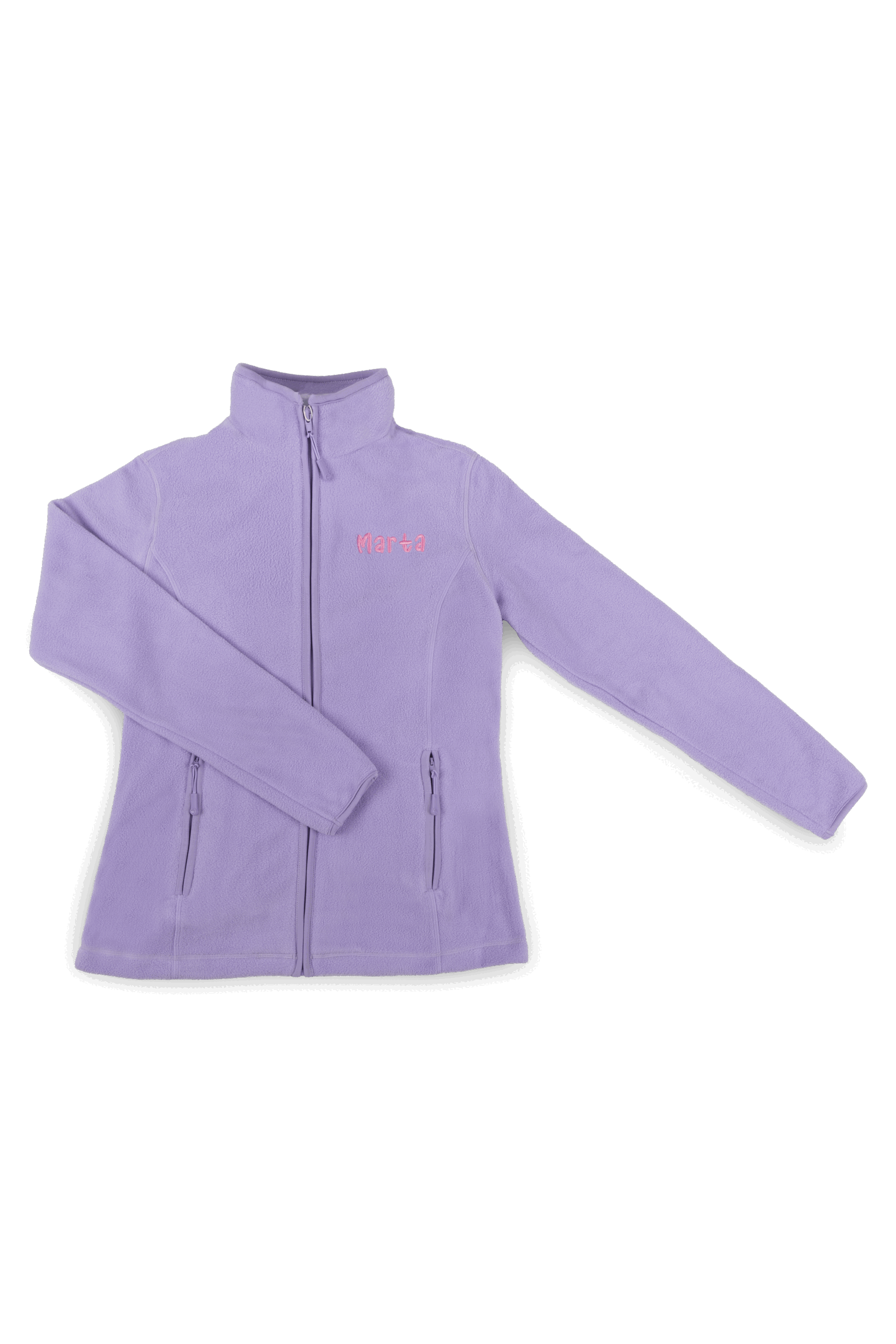 Personalized Women's Fleece Scrub Top – Lavender with Embroidery-zoom-8
