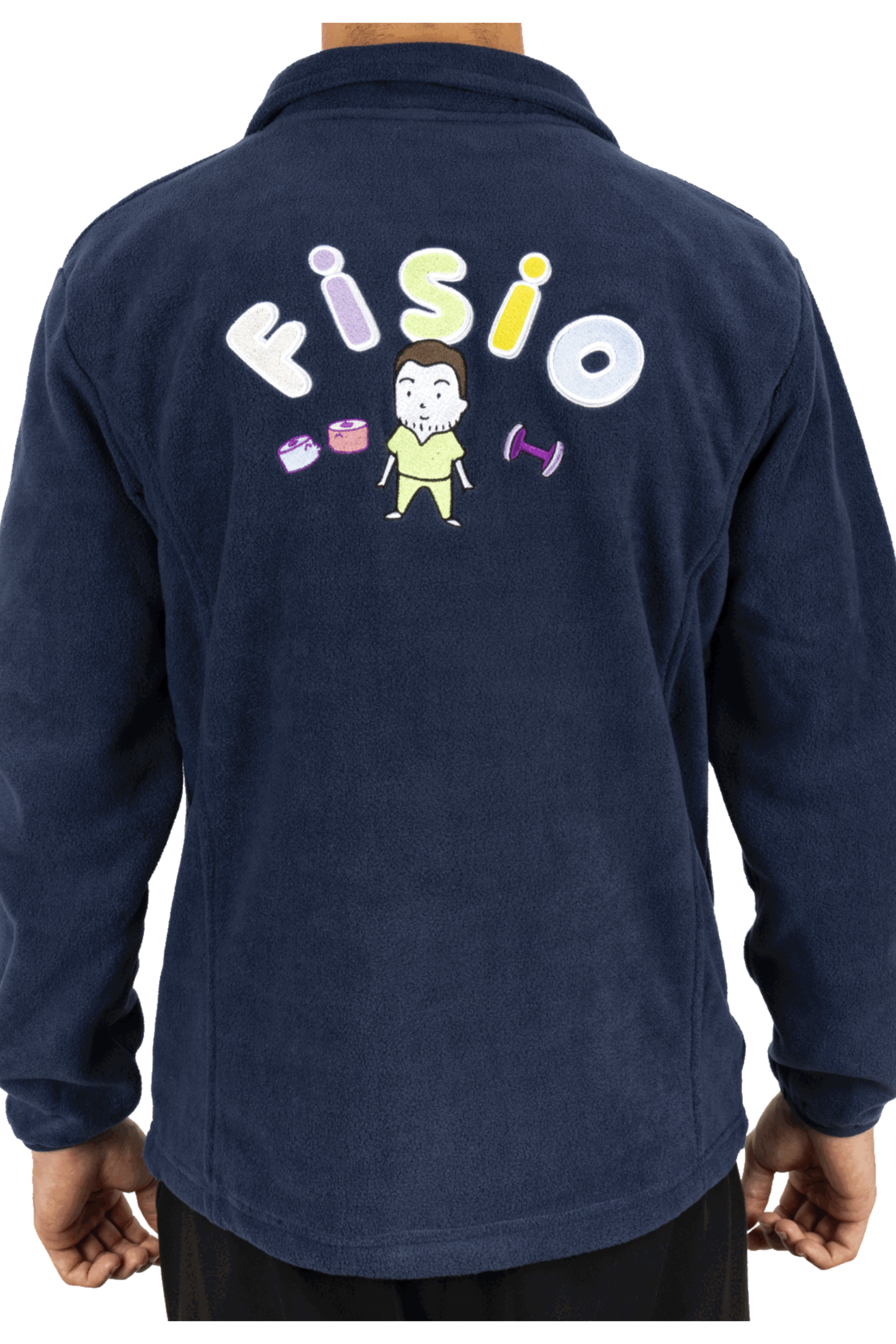 Personalized Men's Fleece Jacket - Navy Blue-1