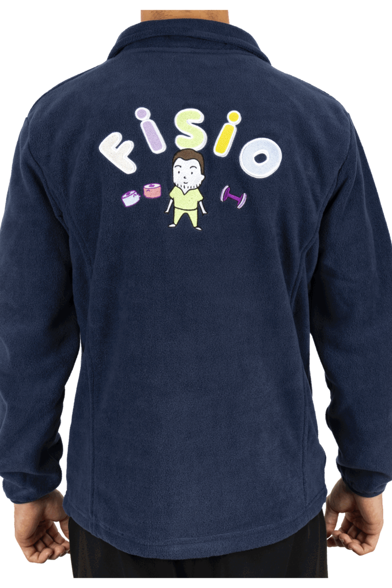 Personalized Men's Fleece Jacket - Navy Blue-zoom-