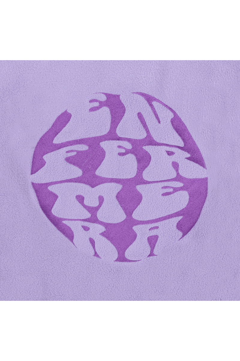 Personalized Women's Fleece Scrub Top – Lavender with Embroidery-zoom-