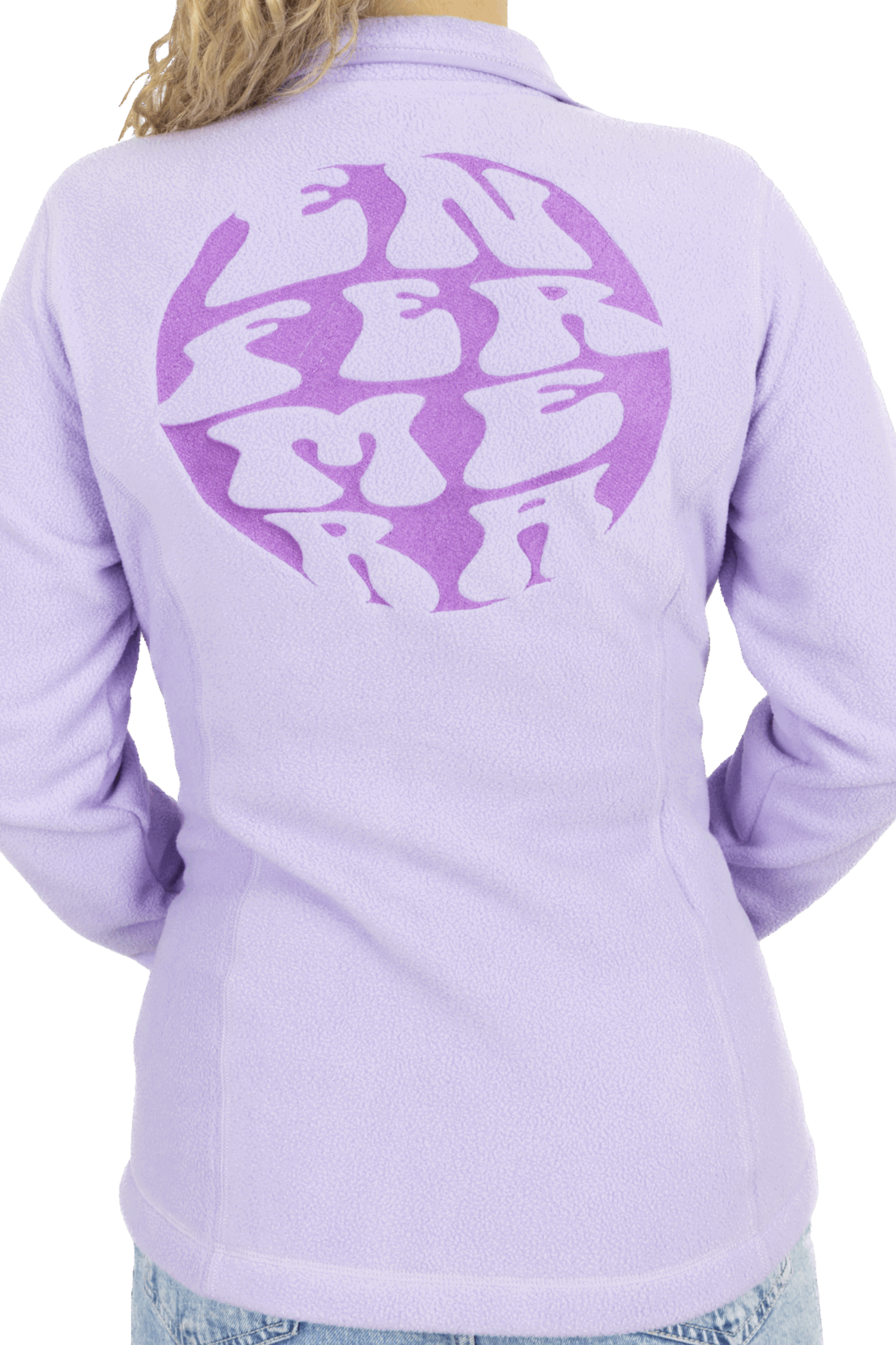 Personalized Women's Fleece Scrub Top – Lavender with Embroidery-zoom-2