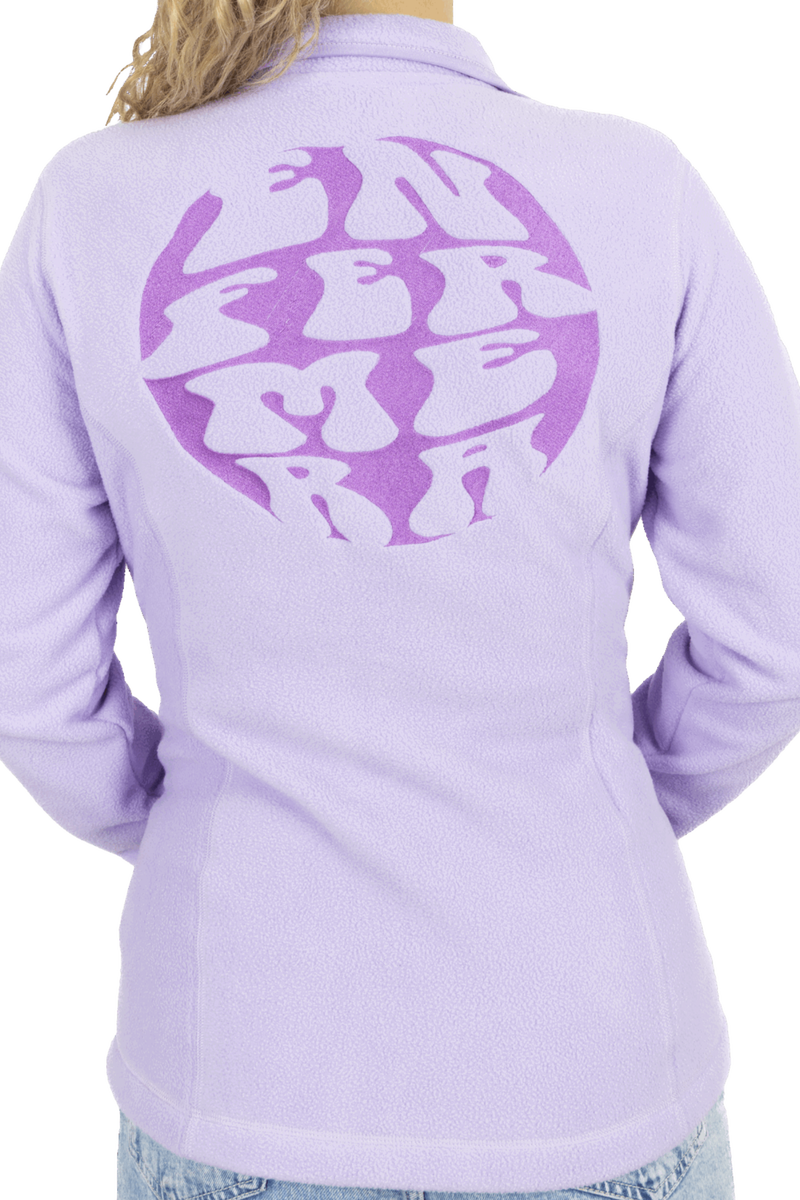 Personalized Women's Fleece Scrub Top – Lavender with Embroidery-zoom-