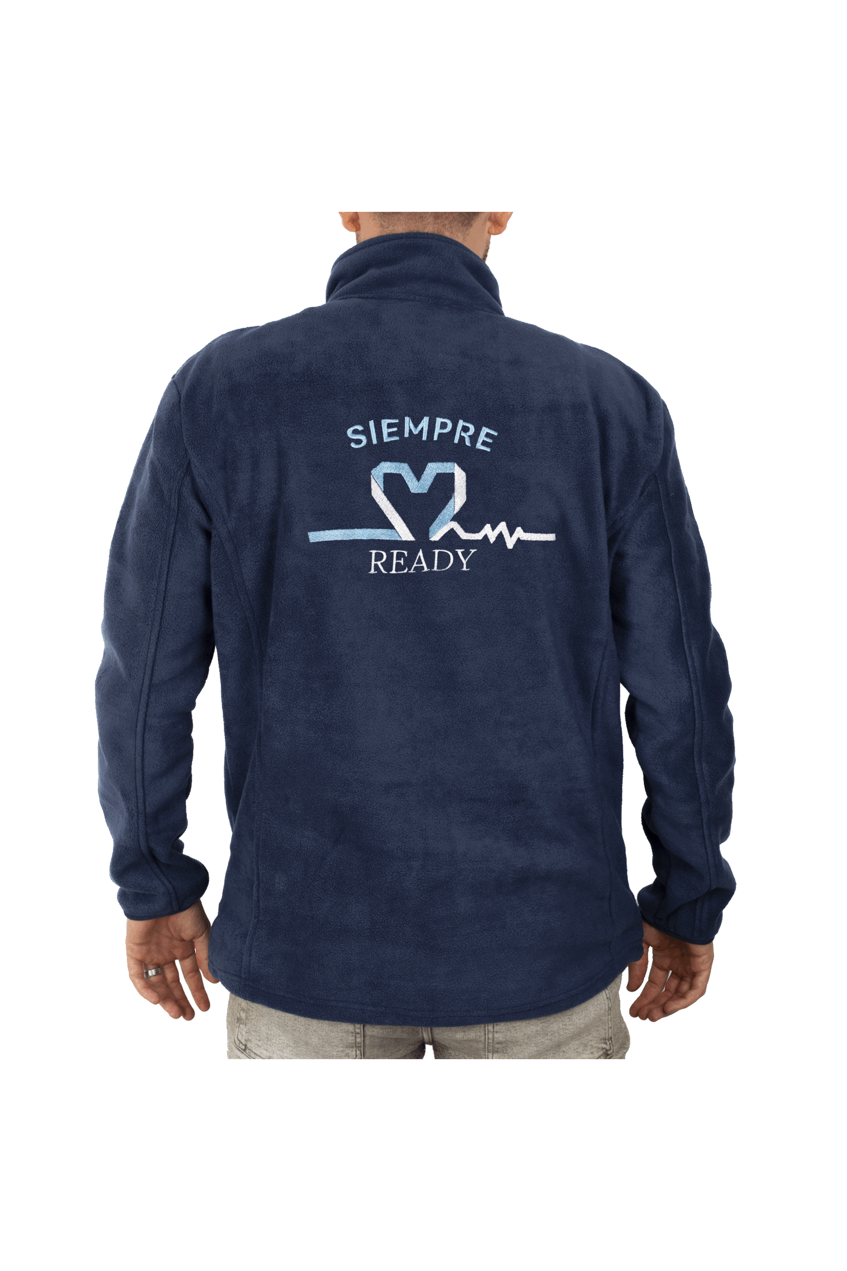 Chaqueta Polar Azul Marino hombre bordado - SalusPlay-zoom-8