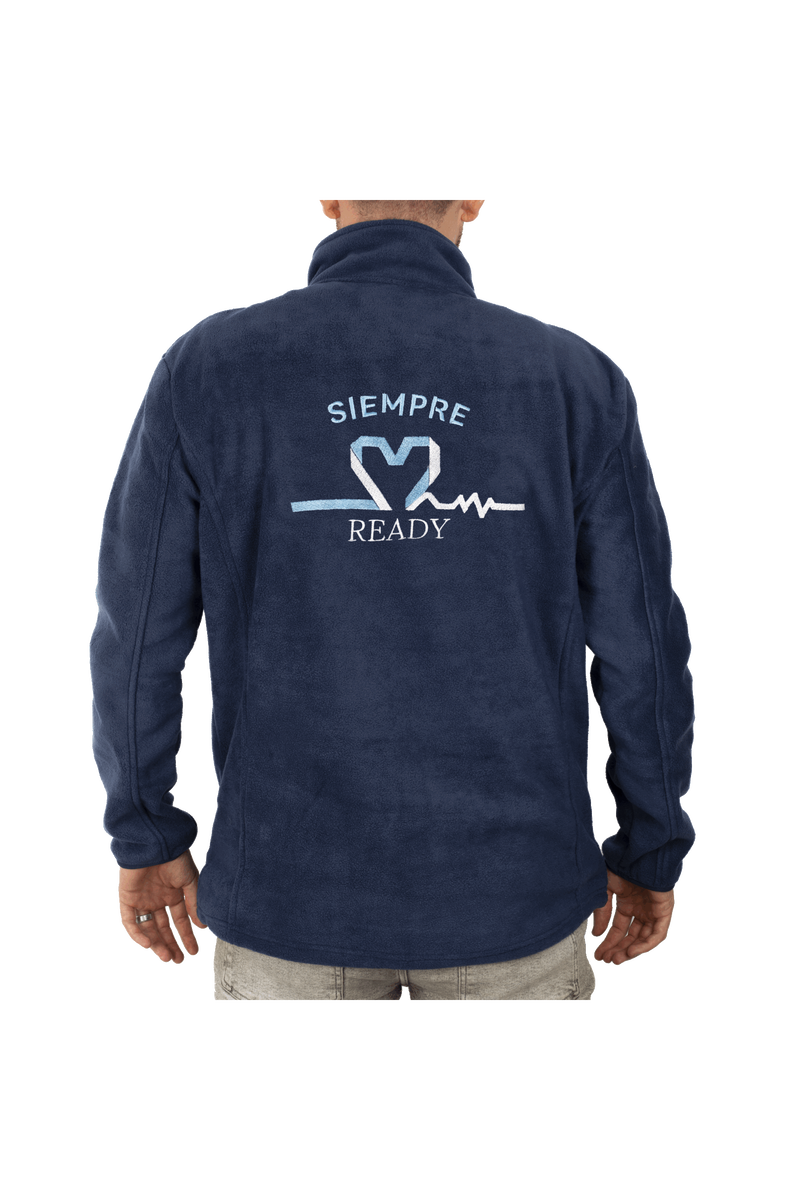 Chaqueta Polar Azul Marino hombre bordado - SalusPlay-zoom-