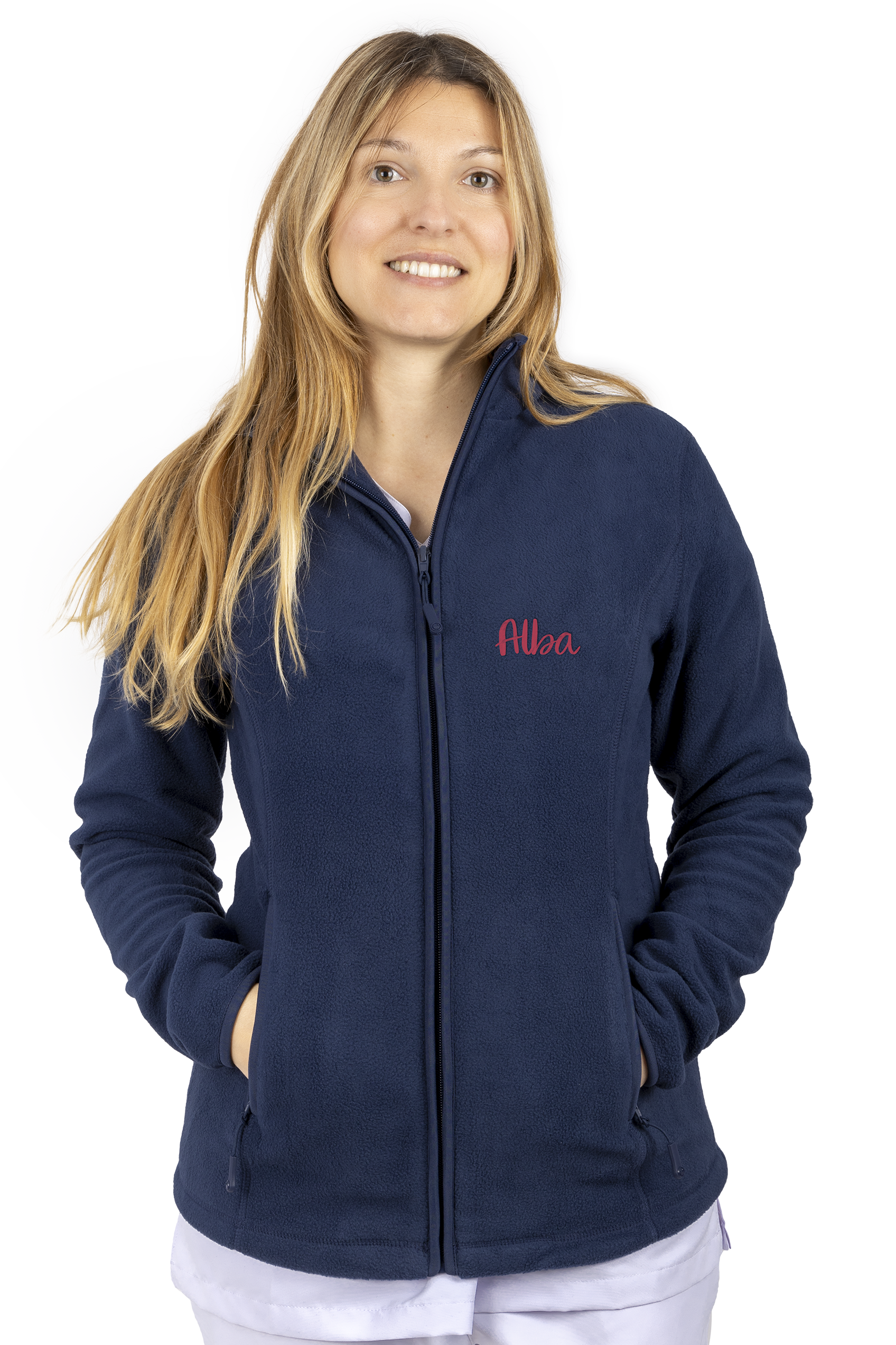 Personalized Women's Fleece Lining - Navy Blue-zoom-2