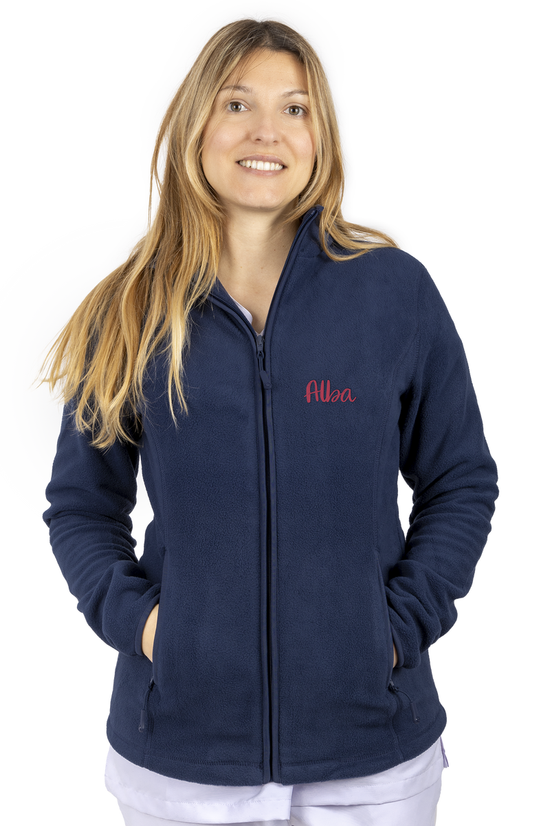 Personalized Women's Fleece Lining - Navy Blue-zoom-