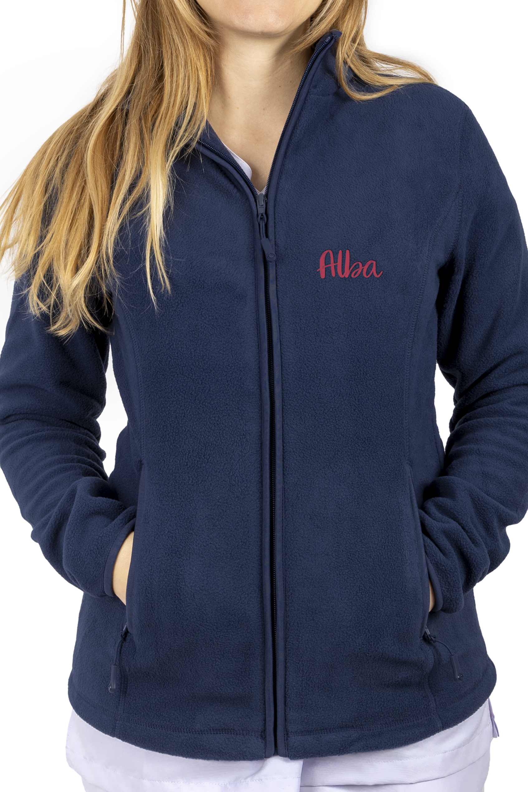 Personalized Women's Fleece Lining - Navy Blue-zoom-2