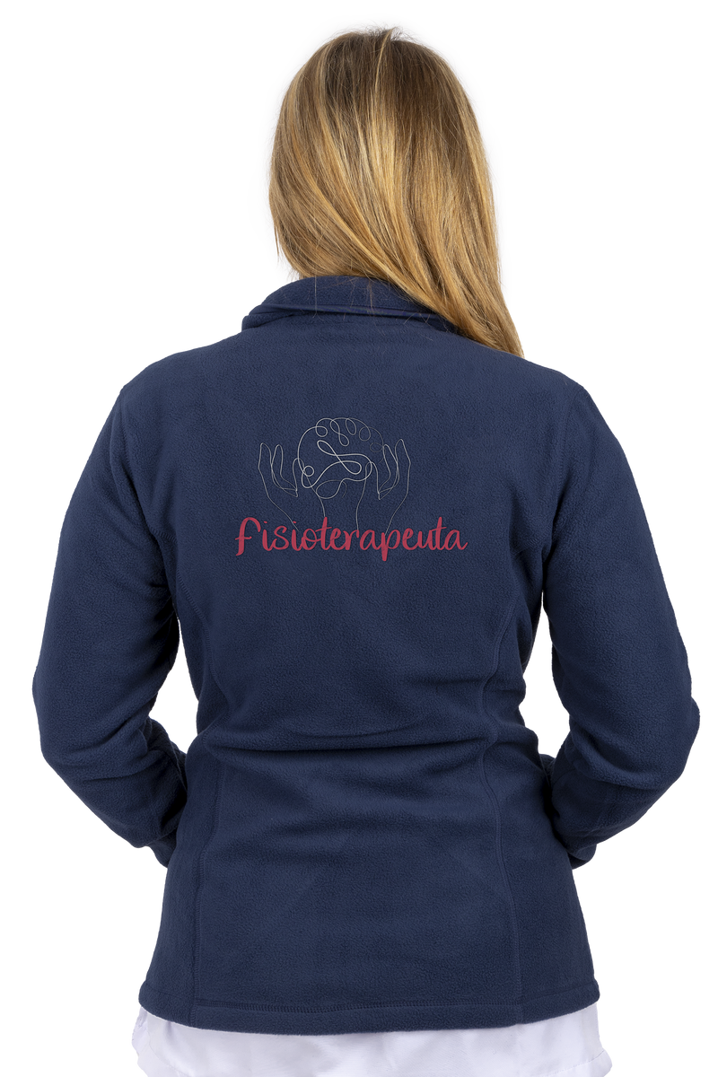 Personalized Women's Fleece Lining - Navy Blue-zoom-