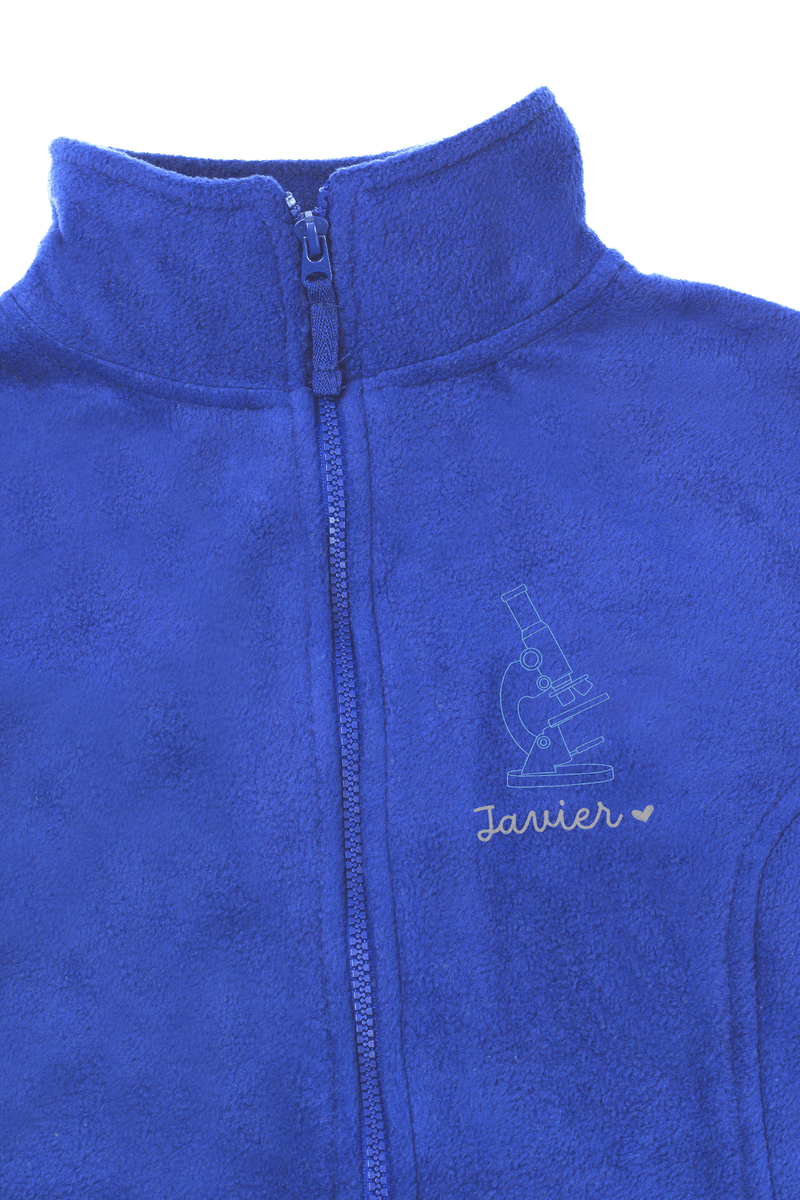 Personalized Men's Fleece Jacket - Royal Blue-zoom-