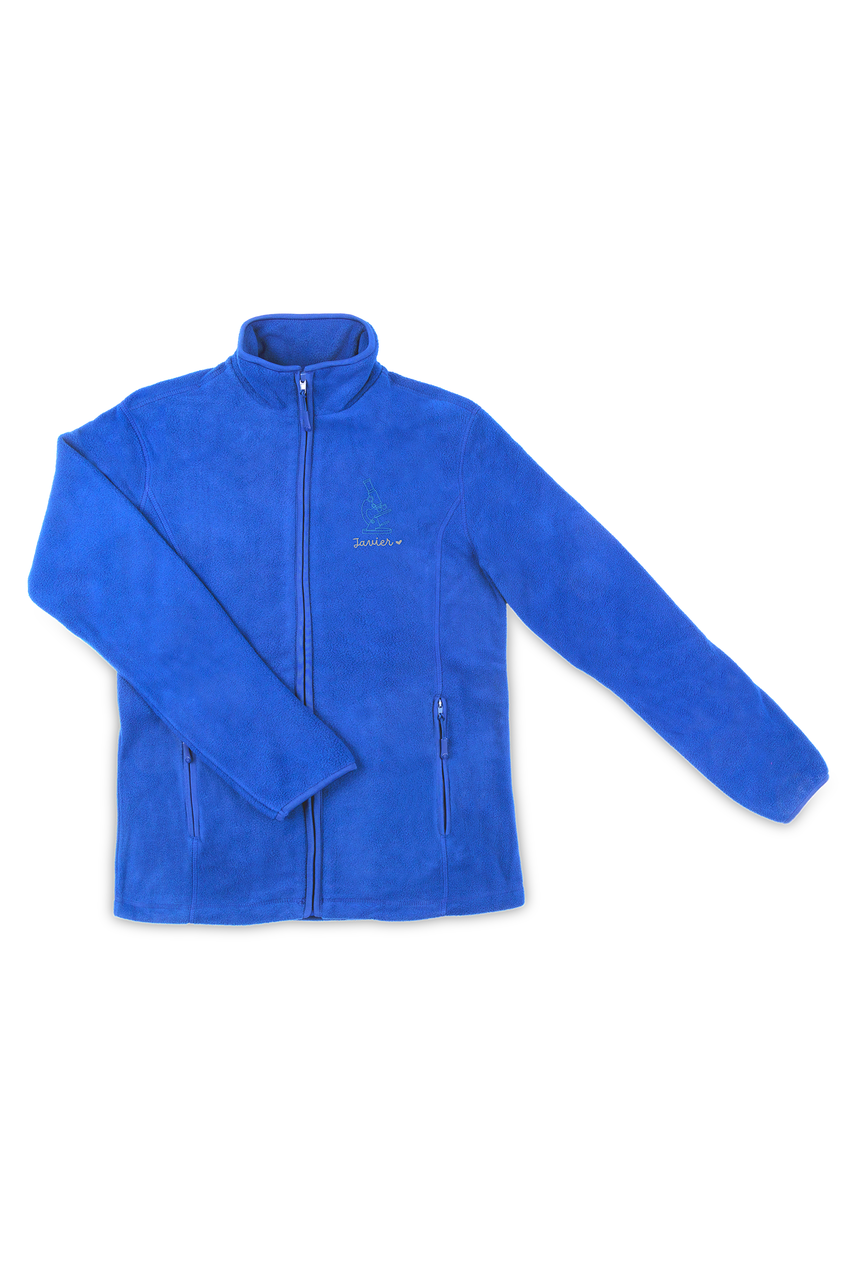 Personalized Men's Fleece Jacket - Royal Blue-zoom-4