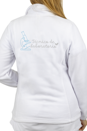 Forro Polar Sanitario Mujer Bordado Personalizado – Blanco