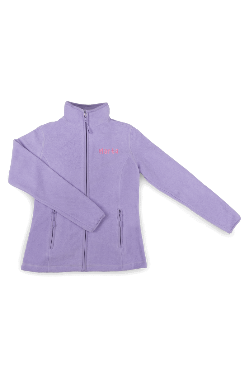 Personalized Women's Fleece Scrub Top – Lavender with Embroidery-zoom-