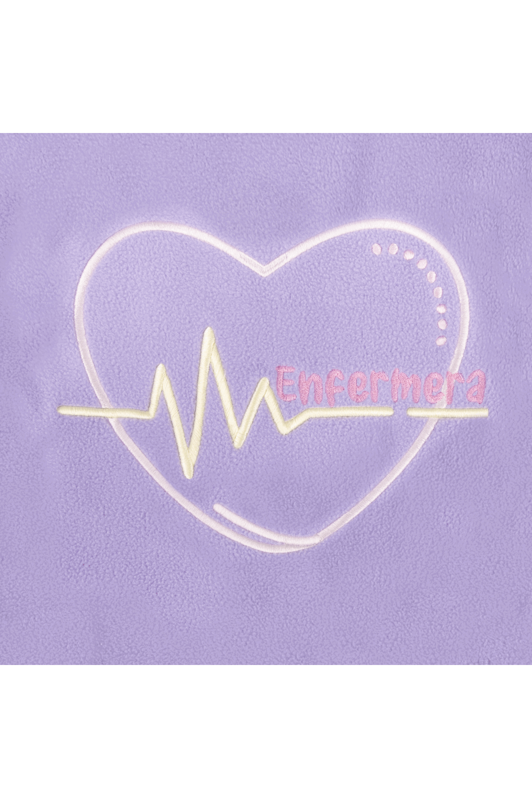 Personalized Women's Fleece Scrub Top – Lavender with Embroidery-7