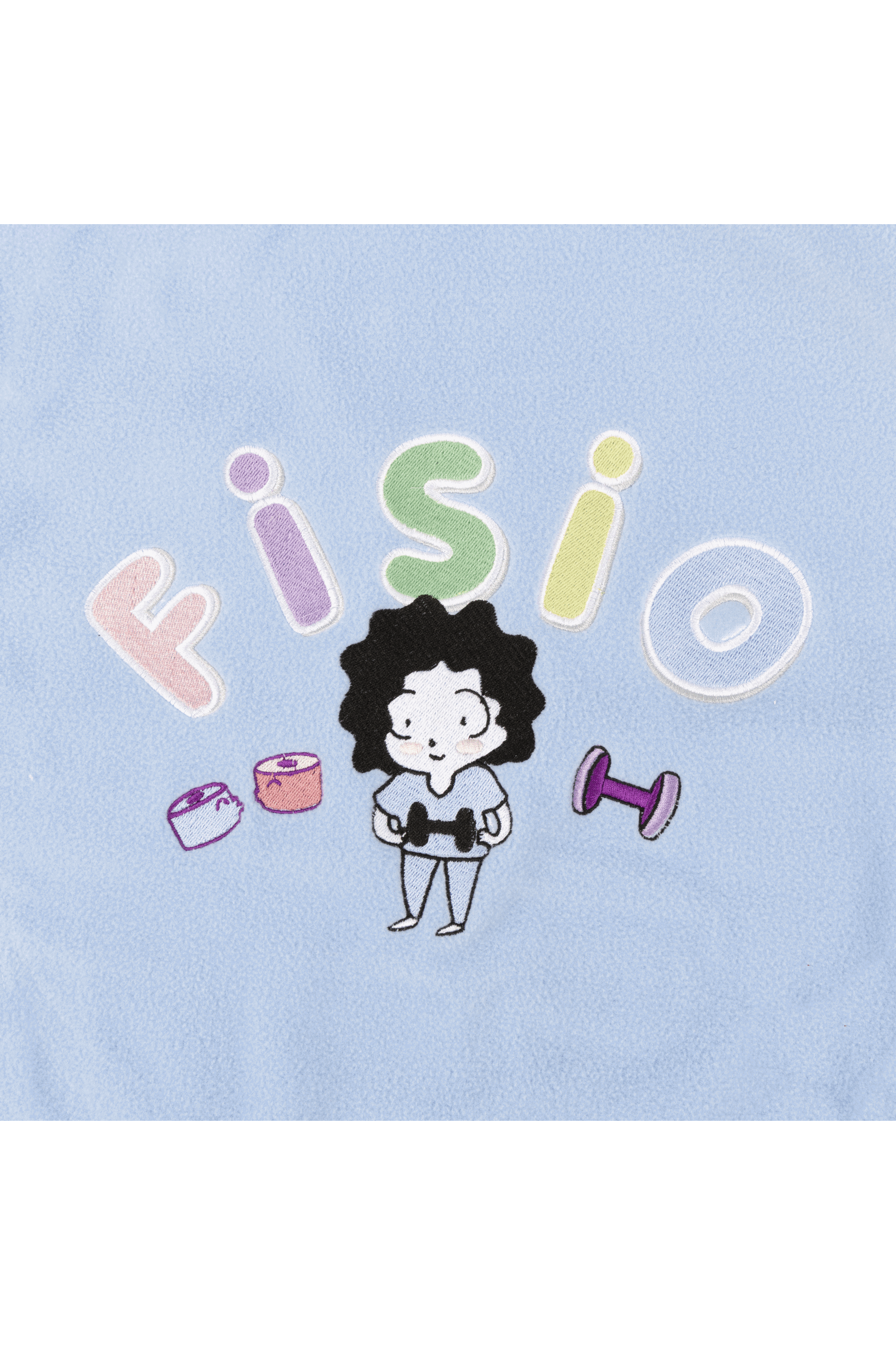 Women's Fleece Scrub Top with Personalized Embroidery - Sweet Blue-8