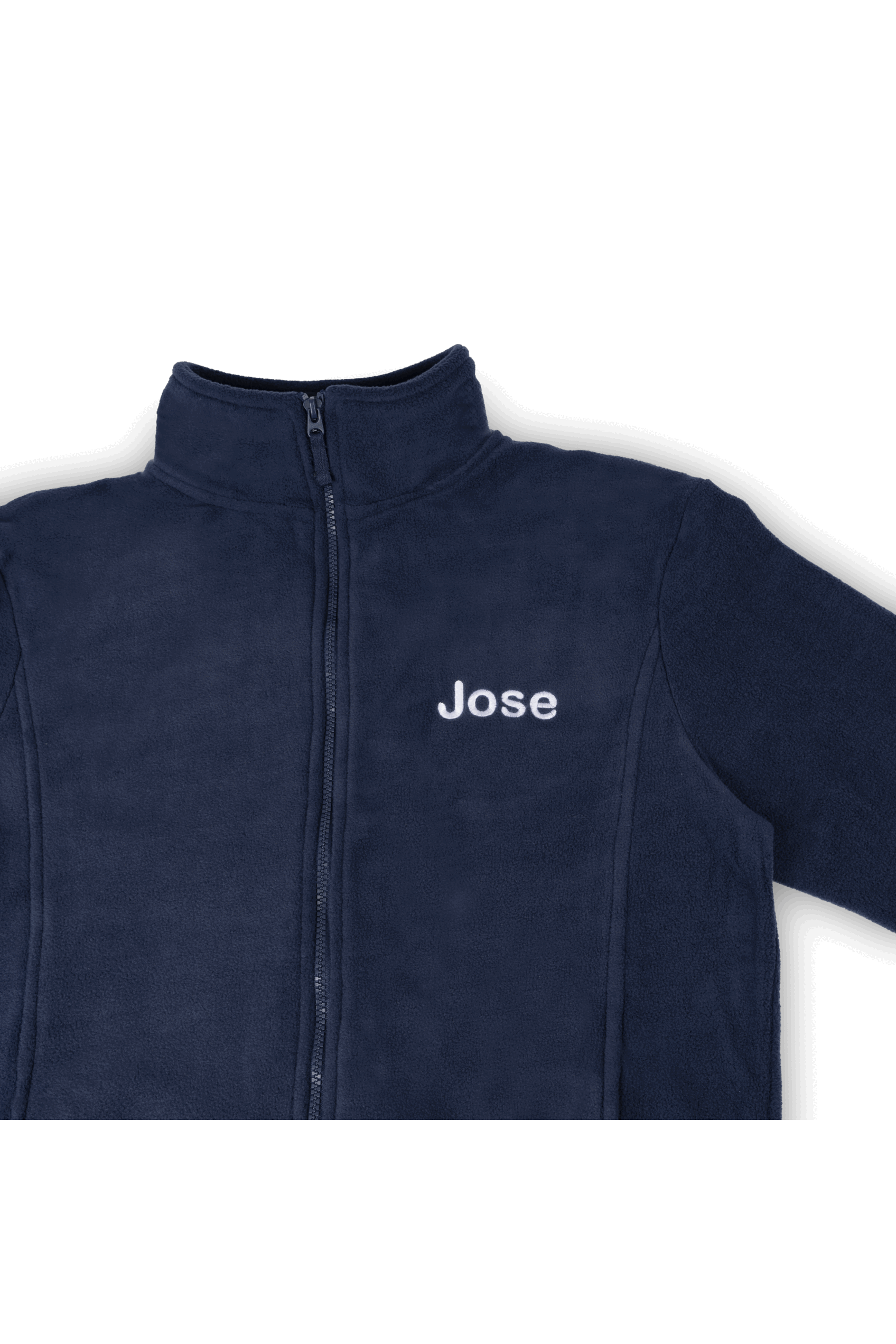 Personalized Men's Fleece Jacket - Navy Blue-zoom-3
