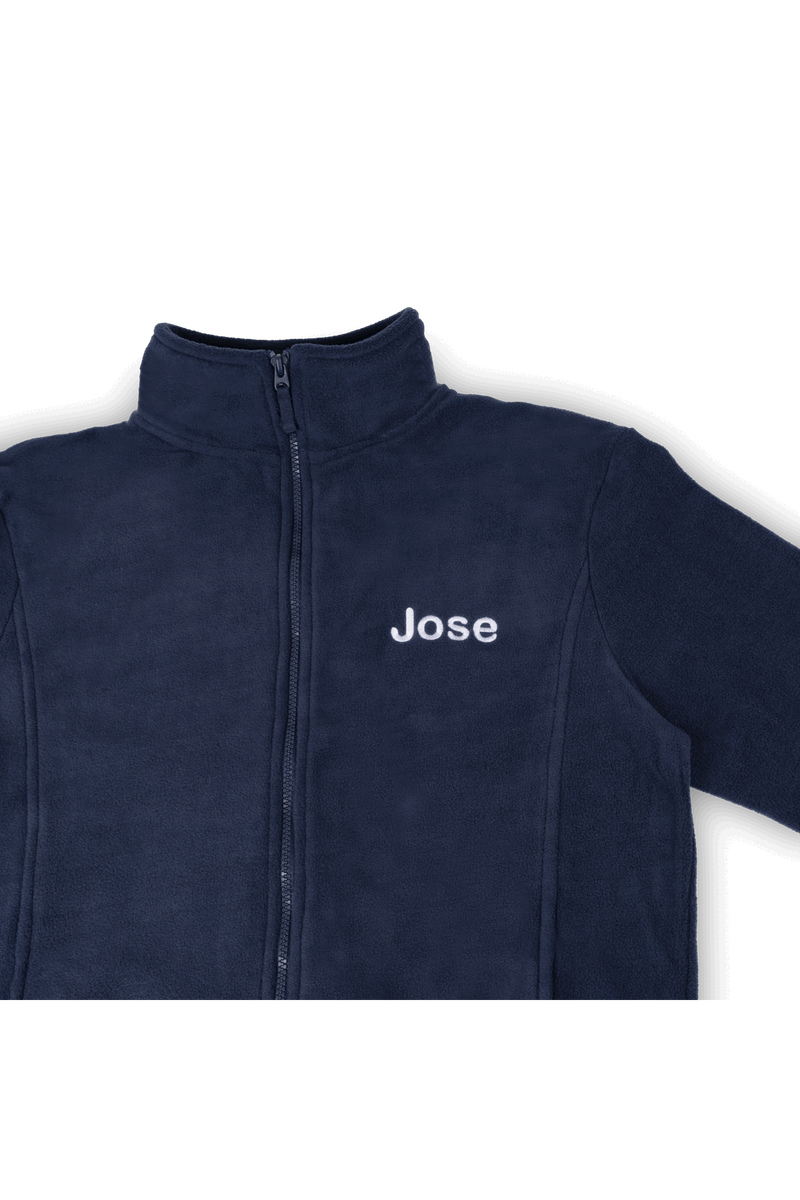 Personalized Men's Fleece Jacket - Navy Blue-zoom-