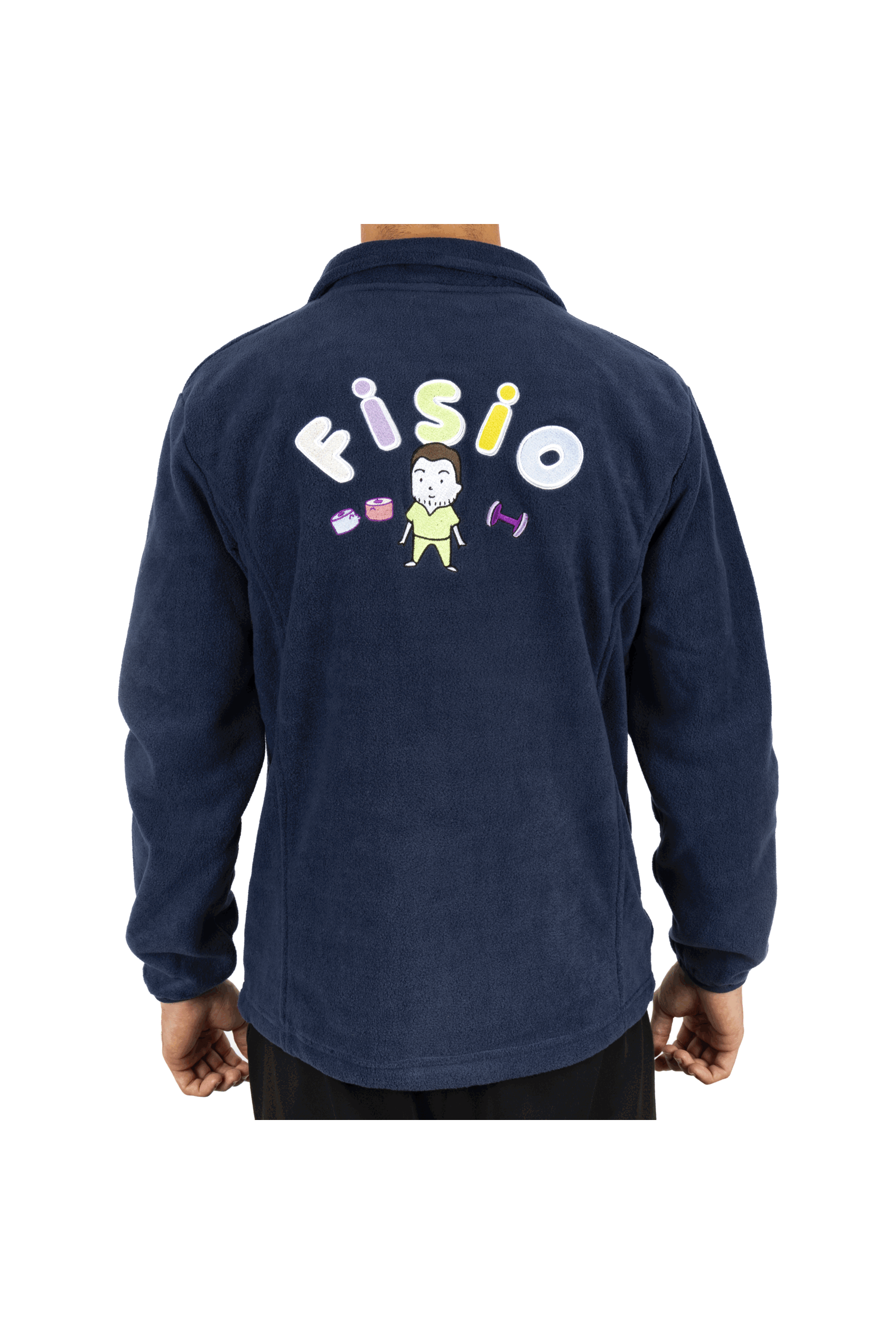 Personalized Men's Fleece Jacket - Navy Blue-zoom-1
