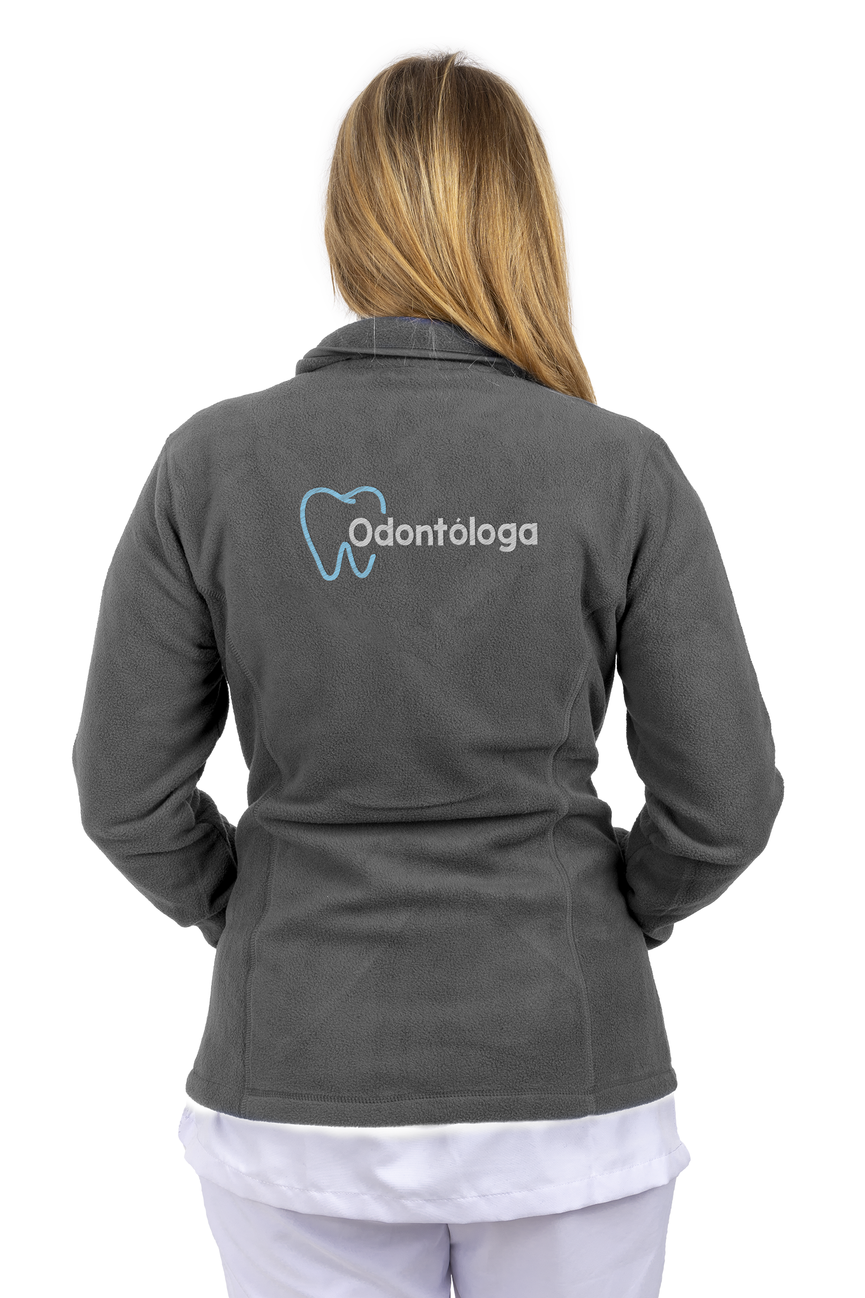 Forro Polar Sanitario Mujer Personalizado – Color Gris Veterinario-1
