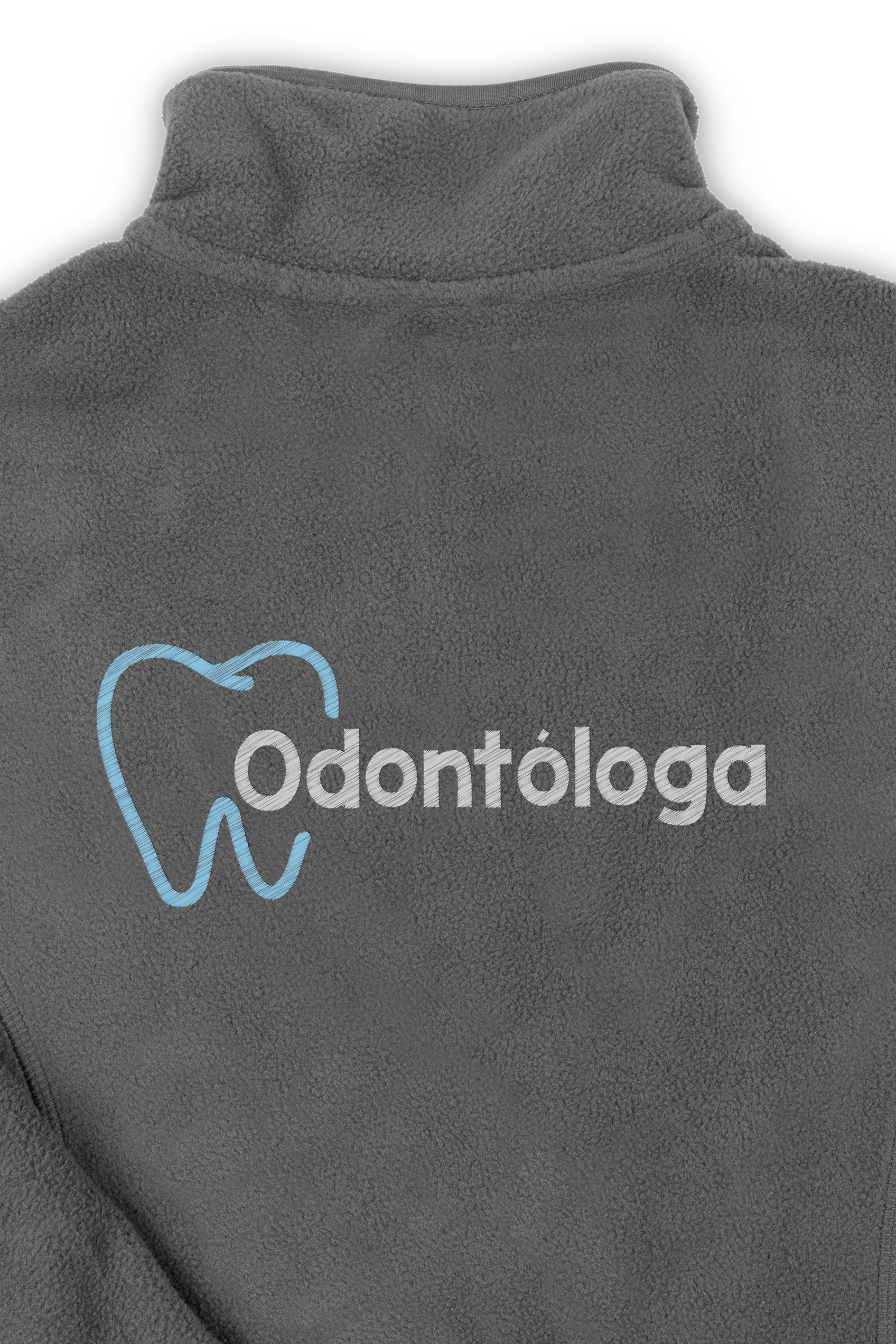 Forro Polar Sanitario Mujer Personalizado – Color Gris Veterinario-2