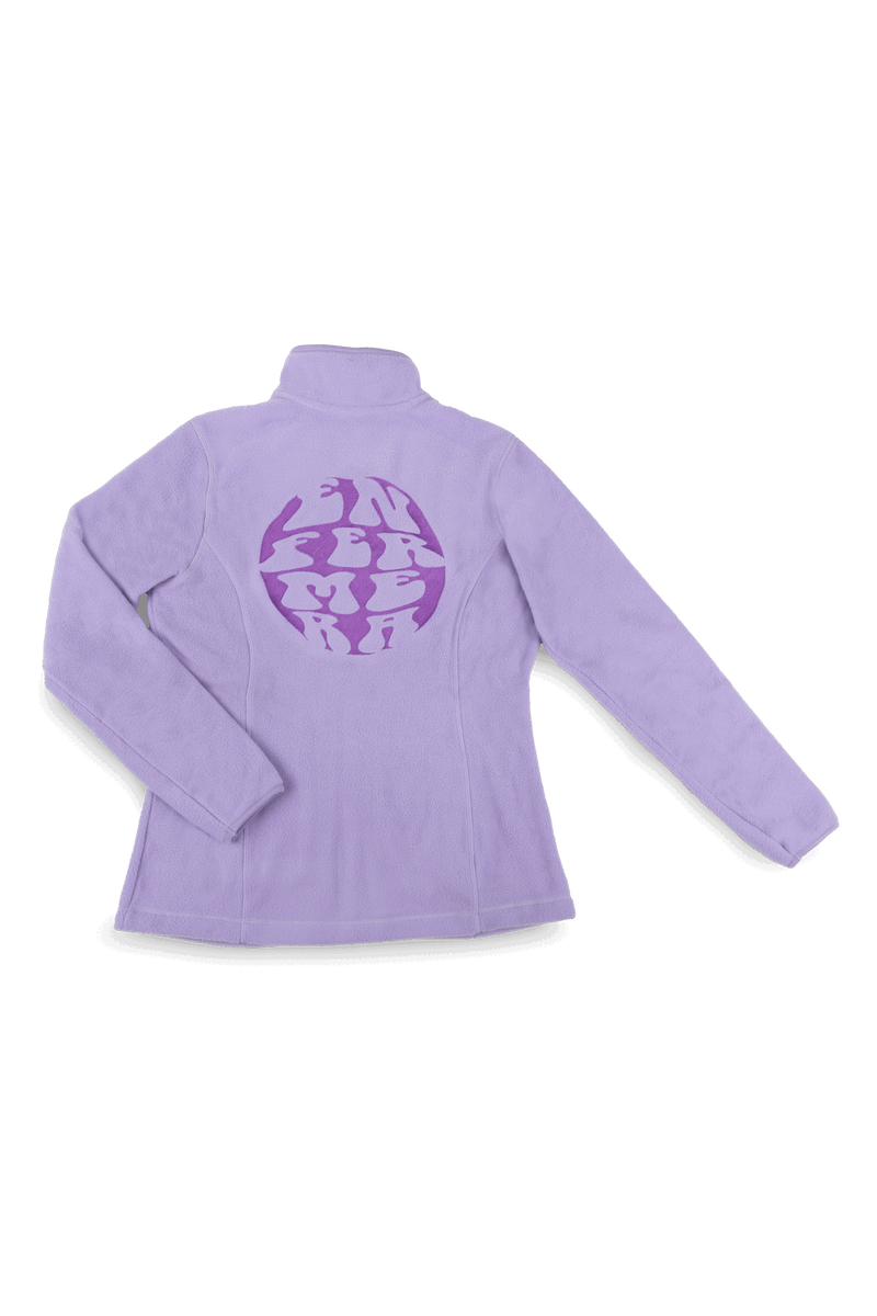 Personalized Women's Fleece Scrub Top – Lavender with Embroidery-zoom-