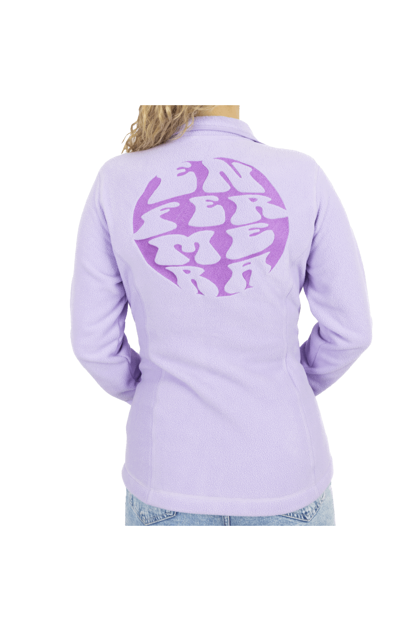 Personalized Women's Fleece Scrub Top – Lavender with Embroidery-4