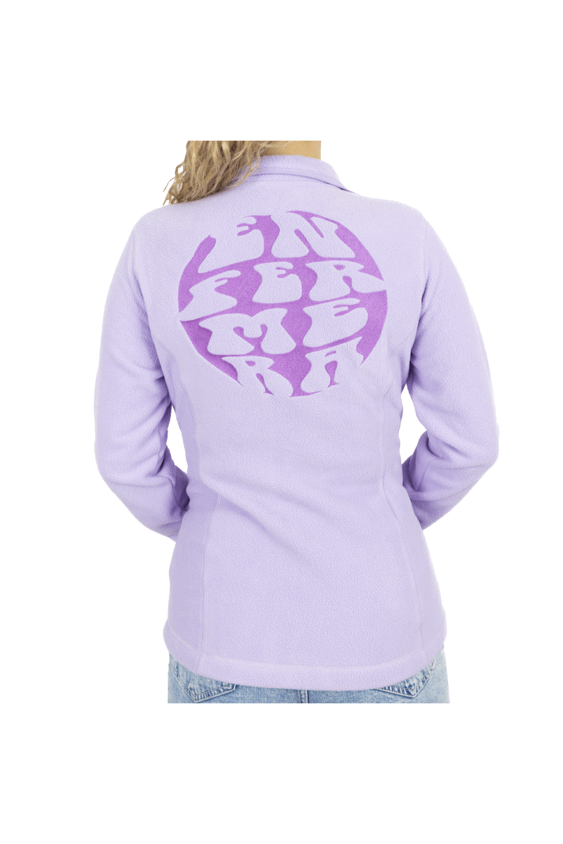 Personalized Women's Fleece Scrub Top – Lavender with Embroidery-zoom-