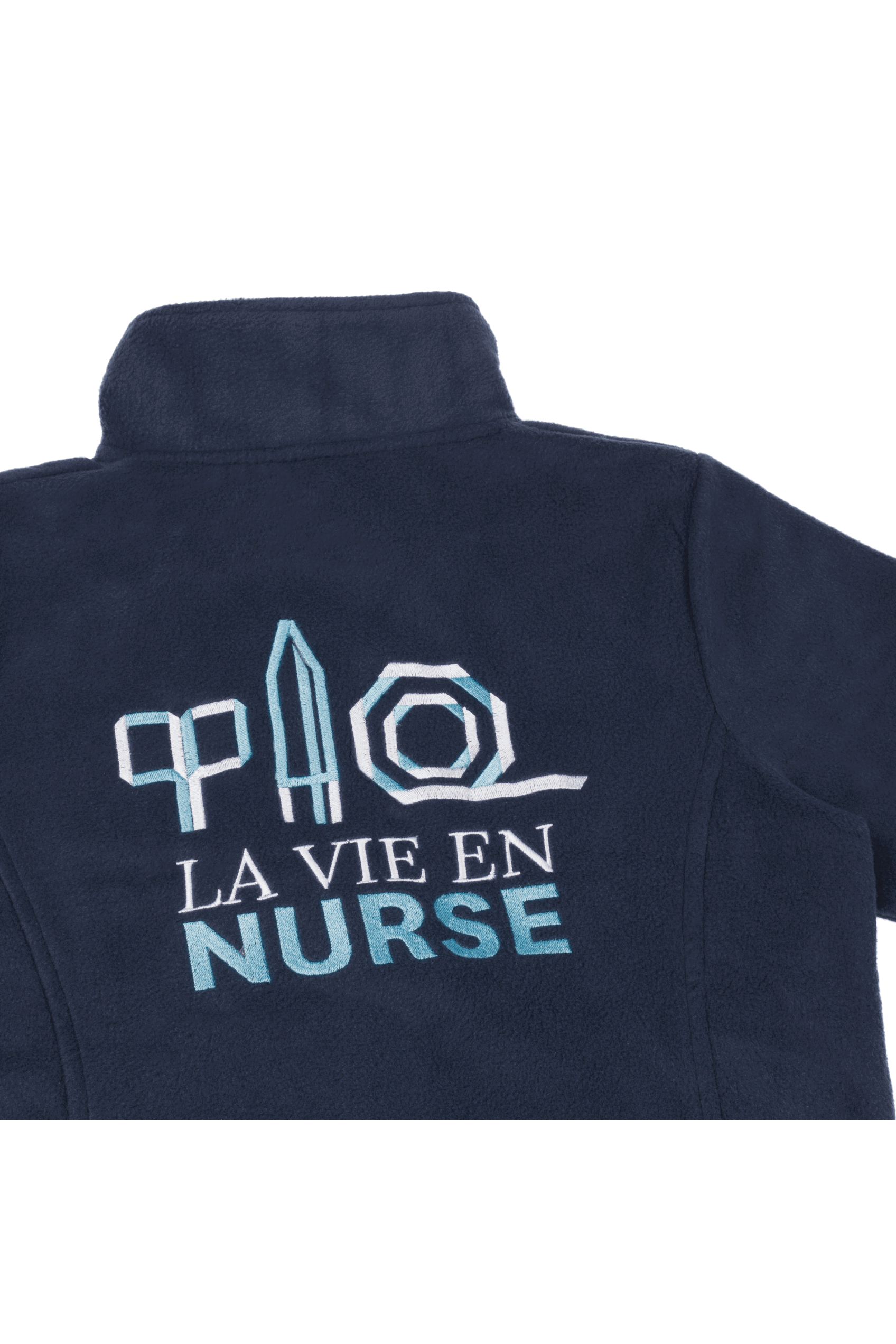 Personalized Men's Fleece Jacket - Navy Blue-zoom-8