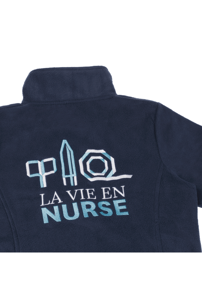 Personalized Men's Fleece Jacket - Navy Blue-zoom-