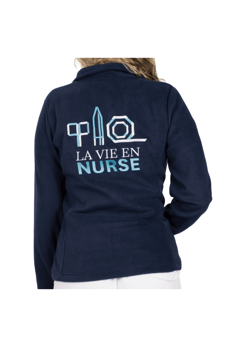 Personalized Women's Fleece Lining - Navy Blue-zoom-