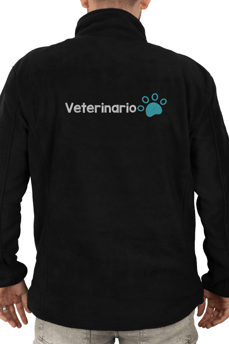 Personalized Men's Fleece Jacket - Black-zoom-