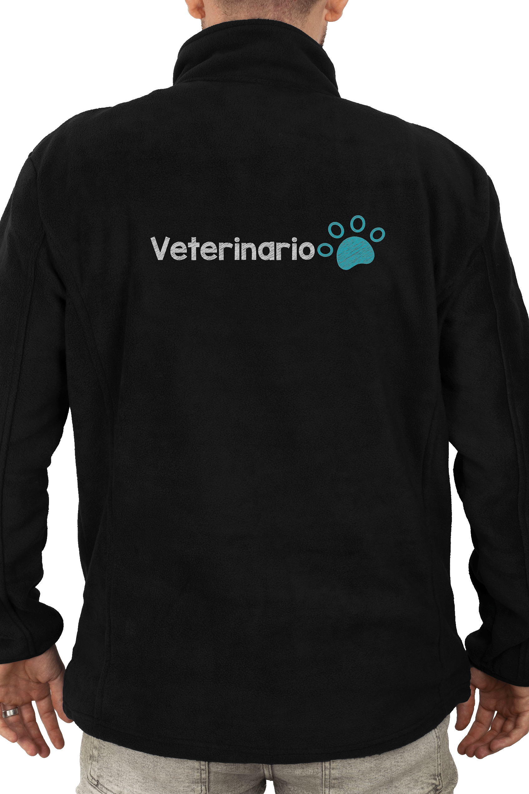 Chaqueta Polar Sanitario Hombre Personalizado – Negro-1