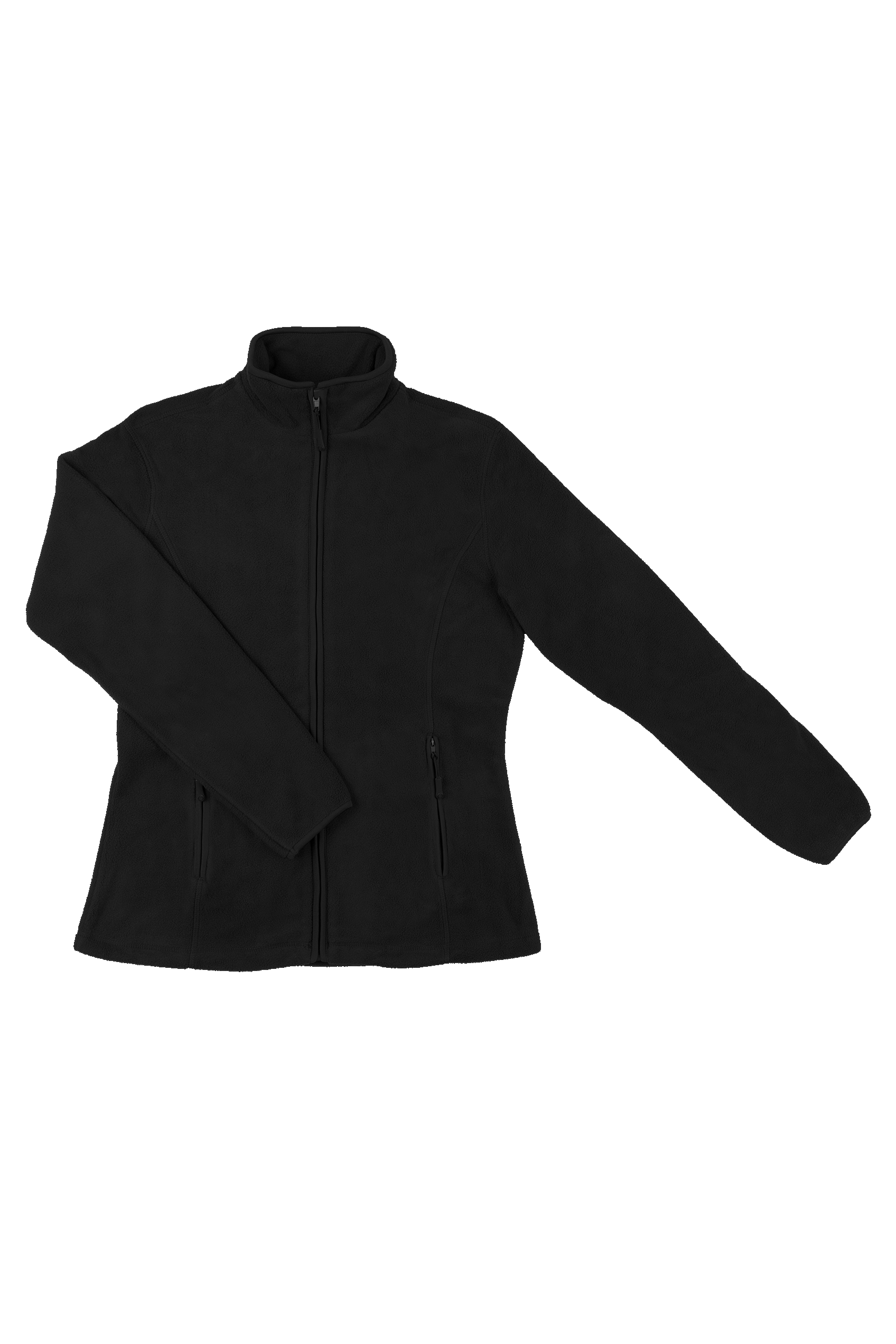 Personalized Women's Fleece Bathrobe – Black-zoom-5