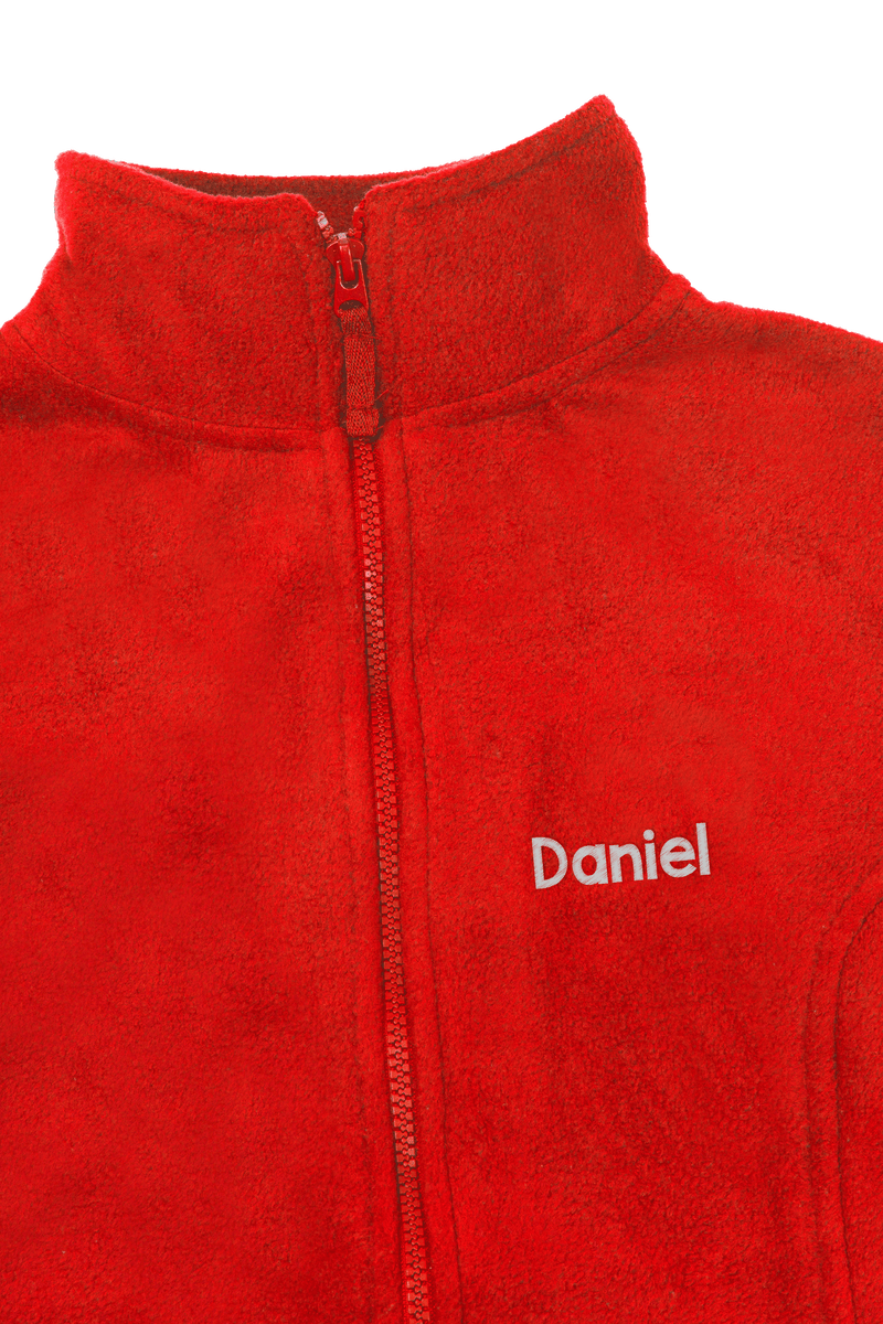 Personalized Men's Fleece Jacket - Red-zoom-