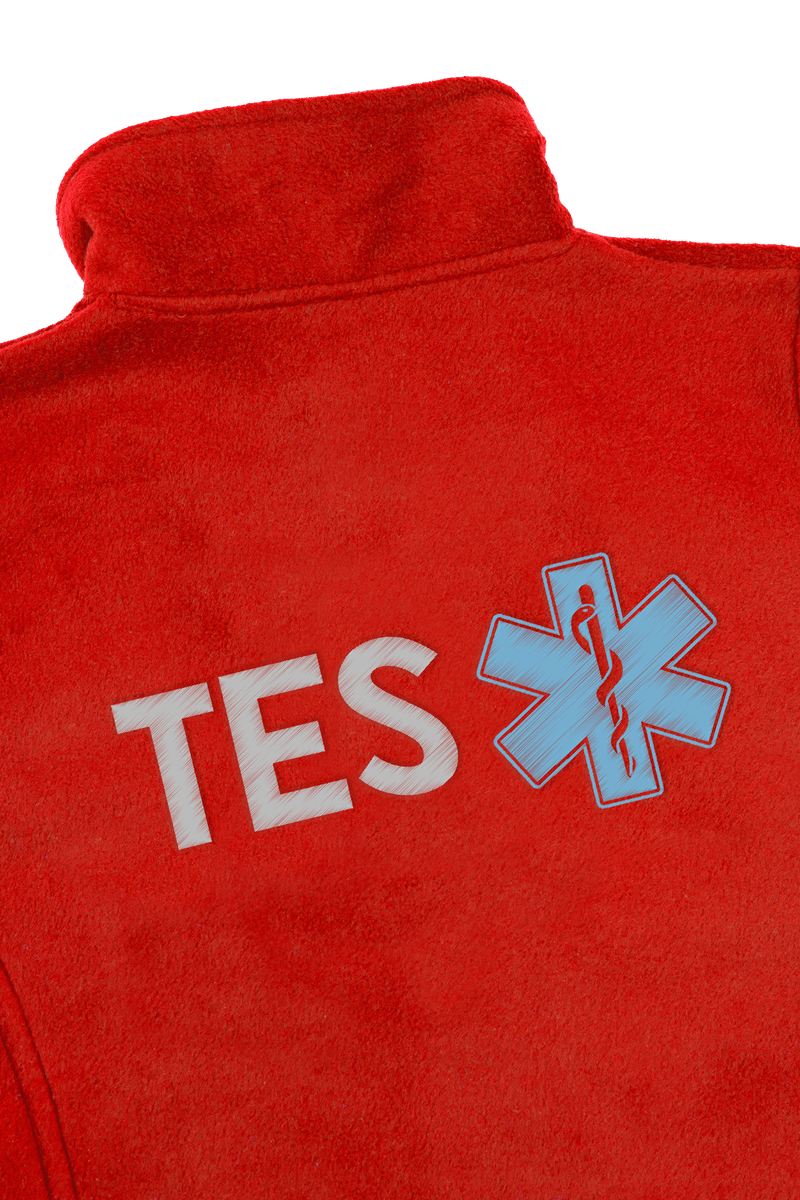 Chaqueta Polar Sanitario Hombre Personalizado – Color Rojo-zoom-