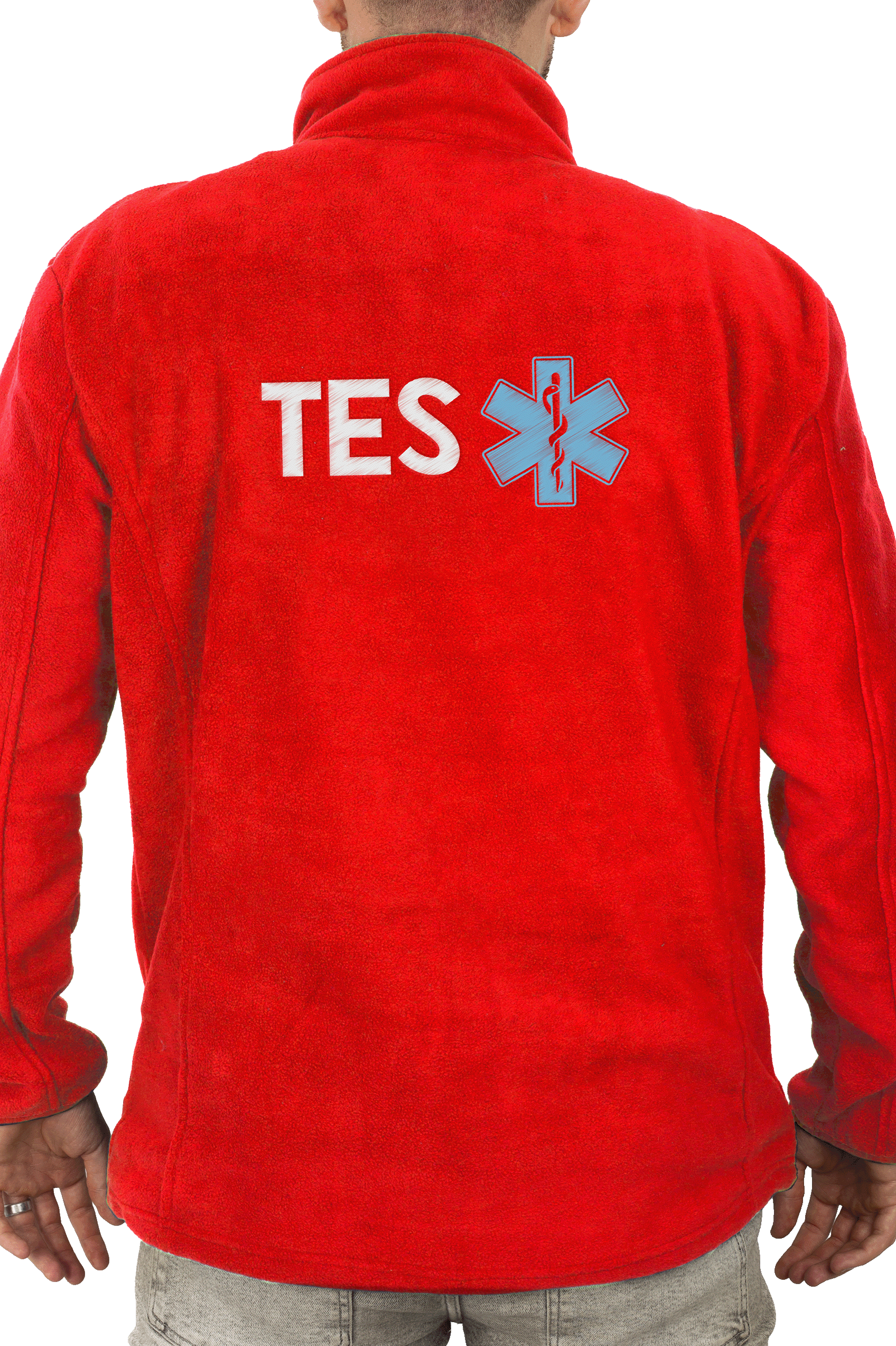 Personalized Men's Fleece Jacket - Red-1