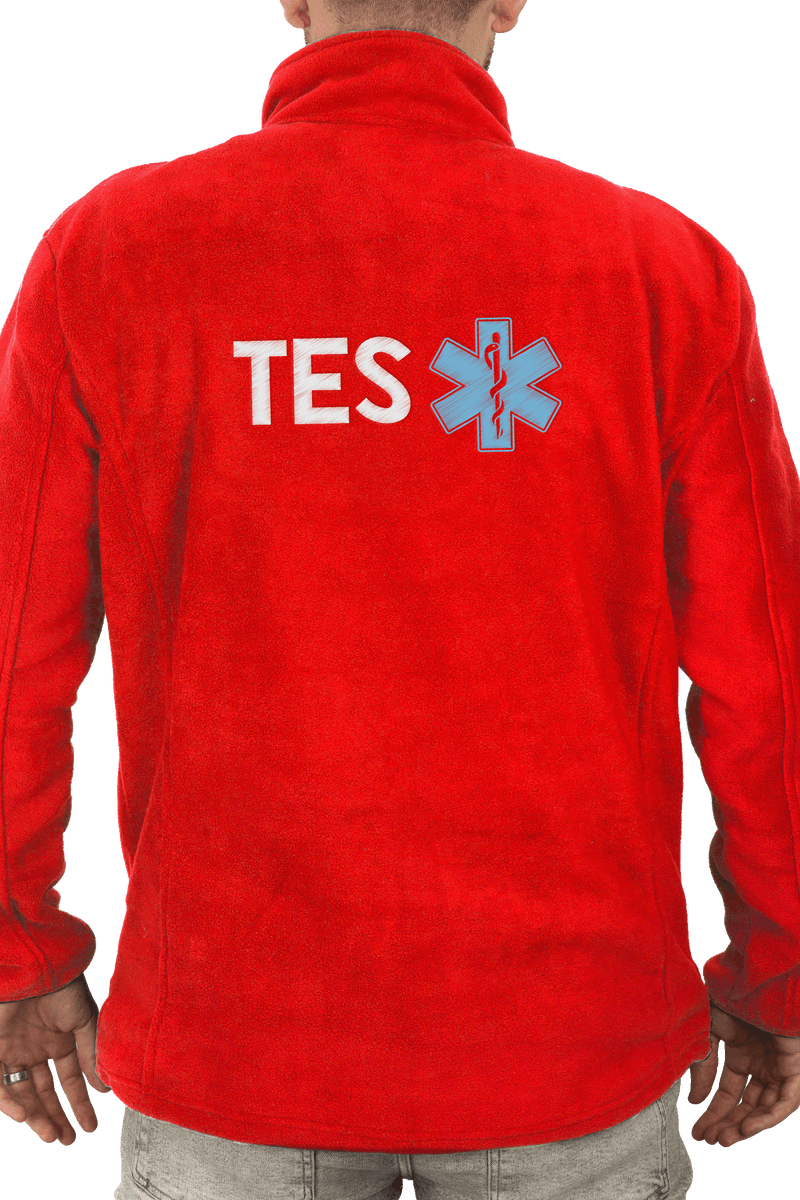 Personalized Men's Fleece Jacket - Red-zoom-