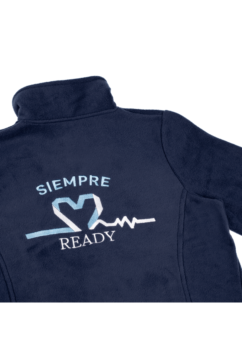 Personalized Men's Fleece Jacket - Navy Blue-zoom-