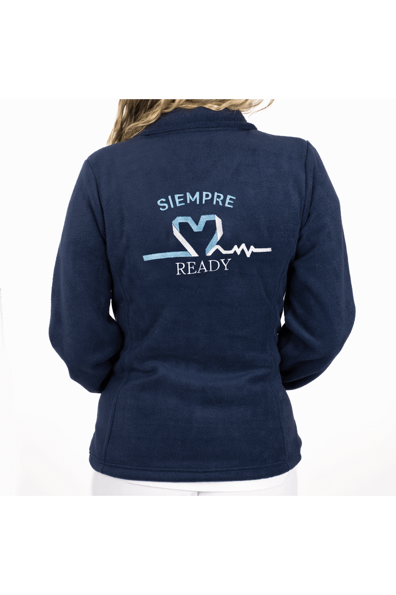 Personalized Women's Fleece Lining - Navy Blue-zoom-