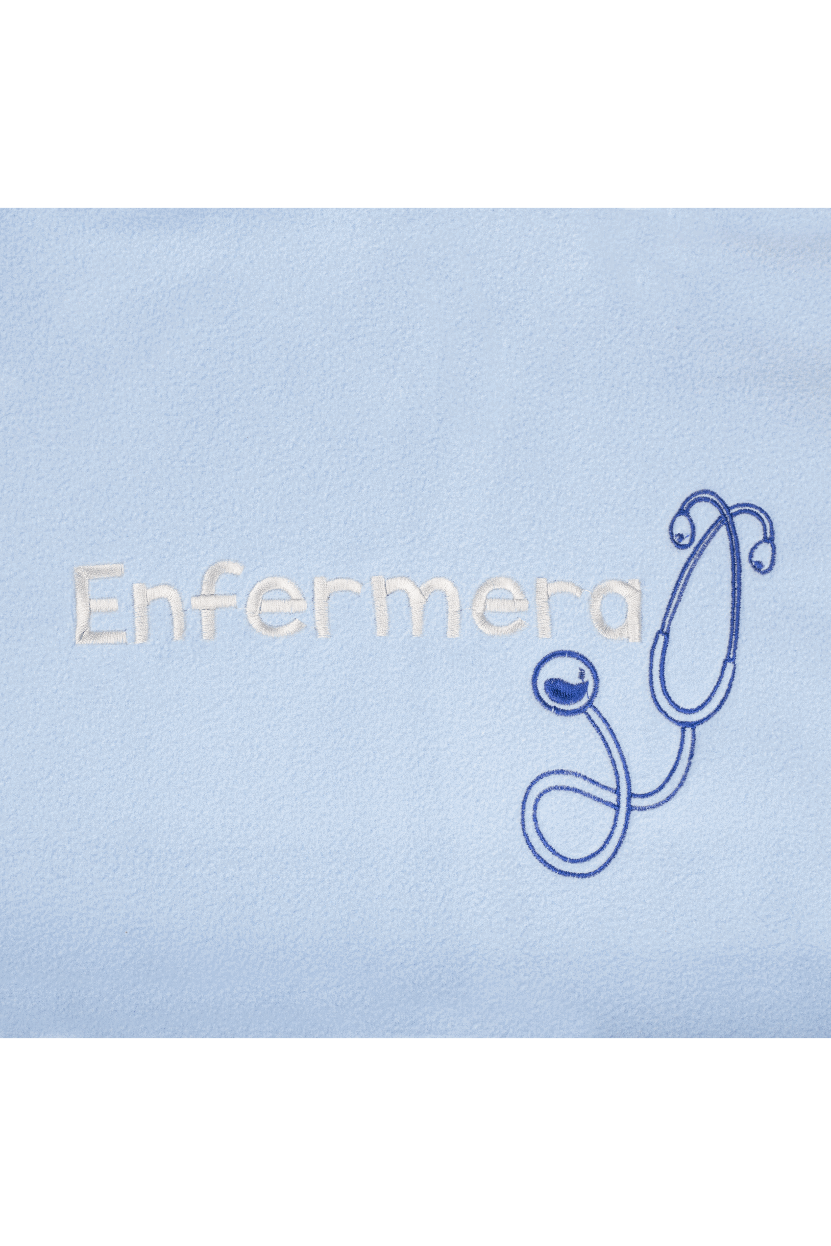 Women's Fleece Scrub Top with Personalized Embroidery - Sweet Blue-12