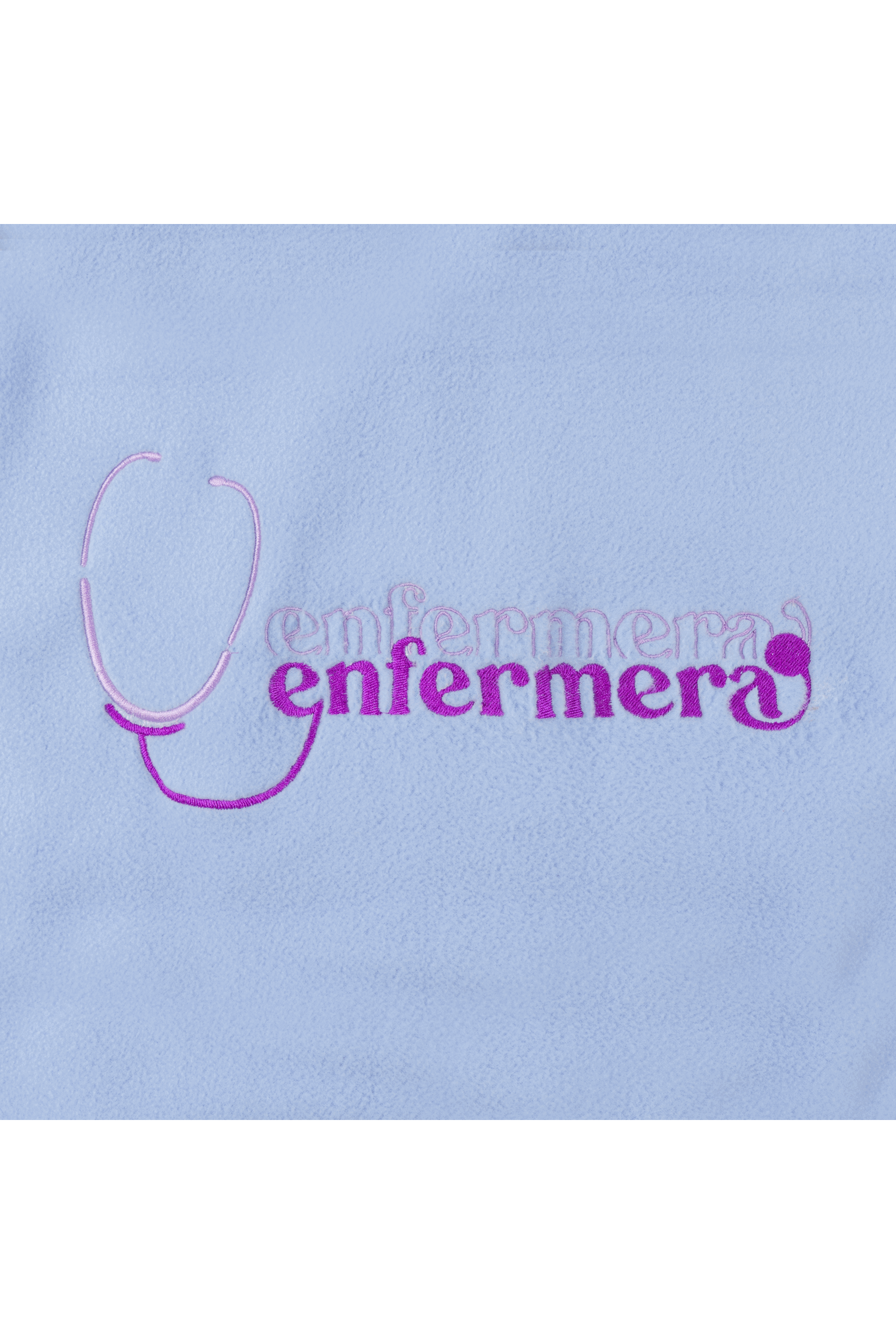 Women's Fleece Scrub Top with Personalized Embroidery - Sweet Blue-7