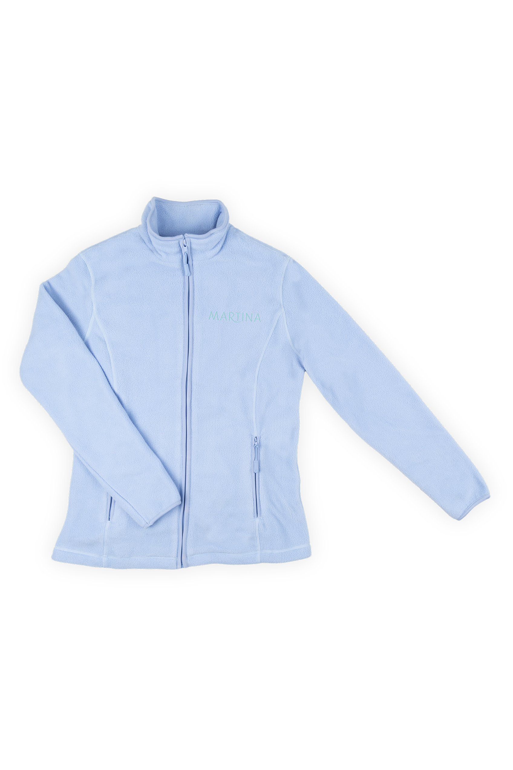 Women's Fleece Scrub Top with Personalized Embroidery - Sweet Blue-zoom-4