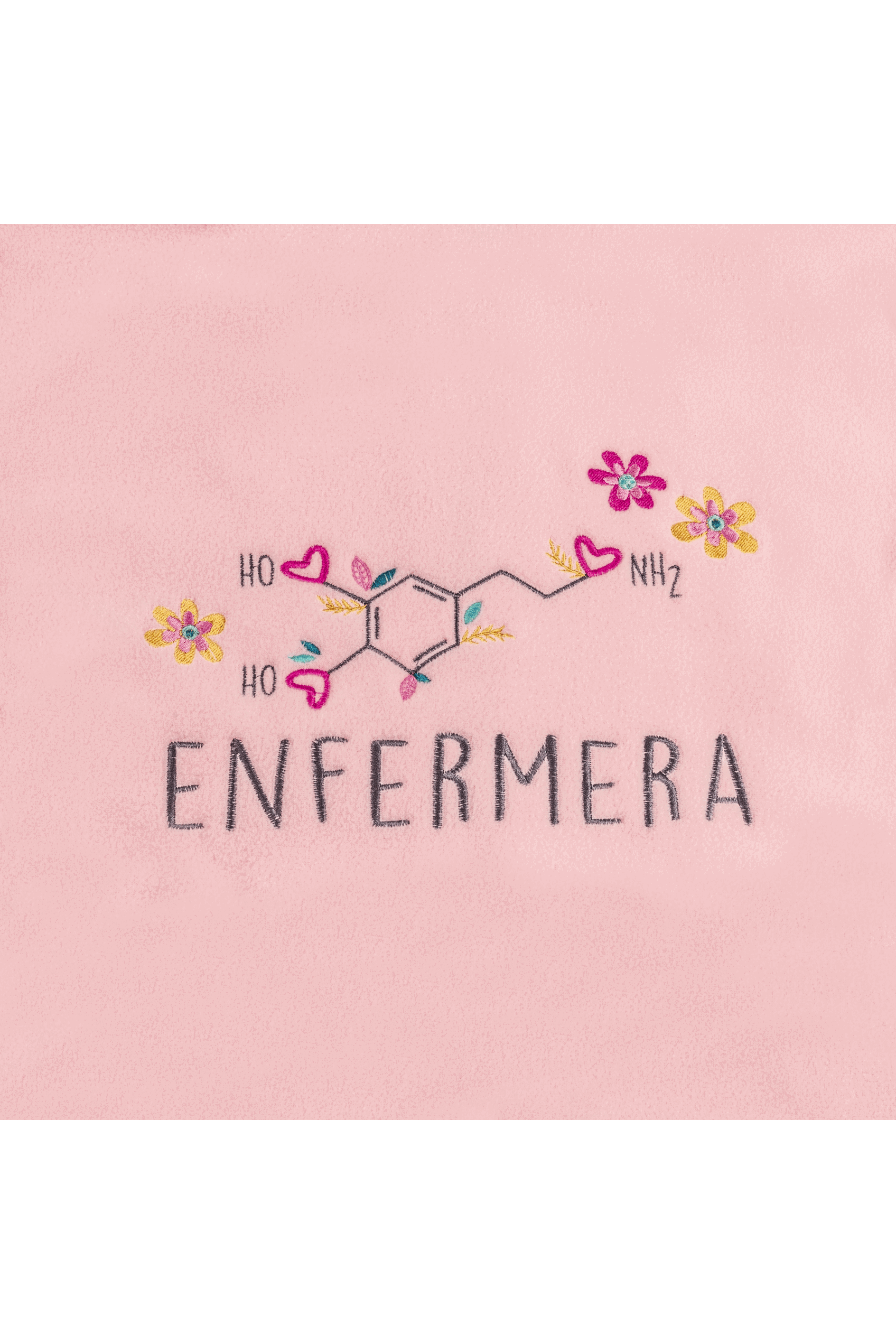 Personalized Women's Fleece Scrub Top – Sweet Pink-zoom-16